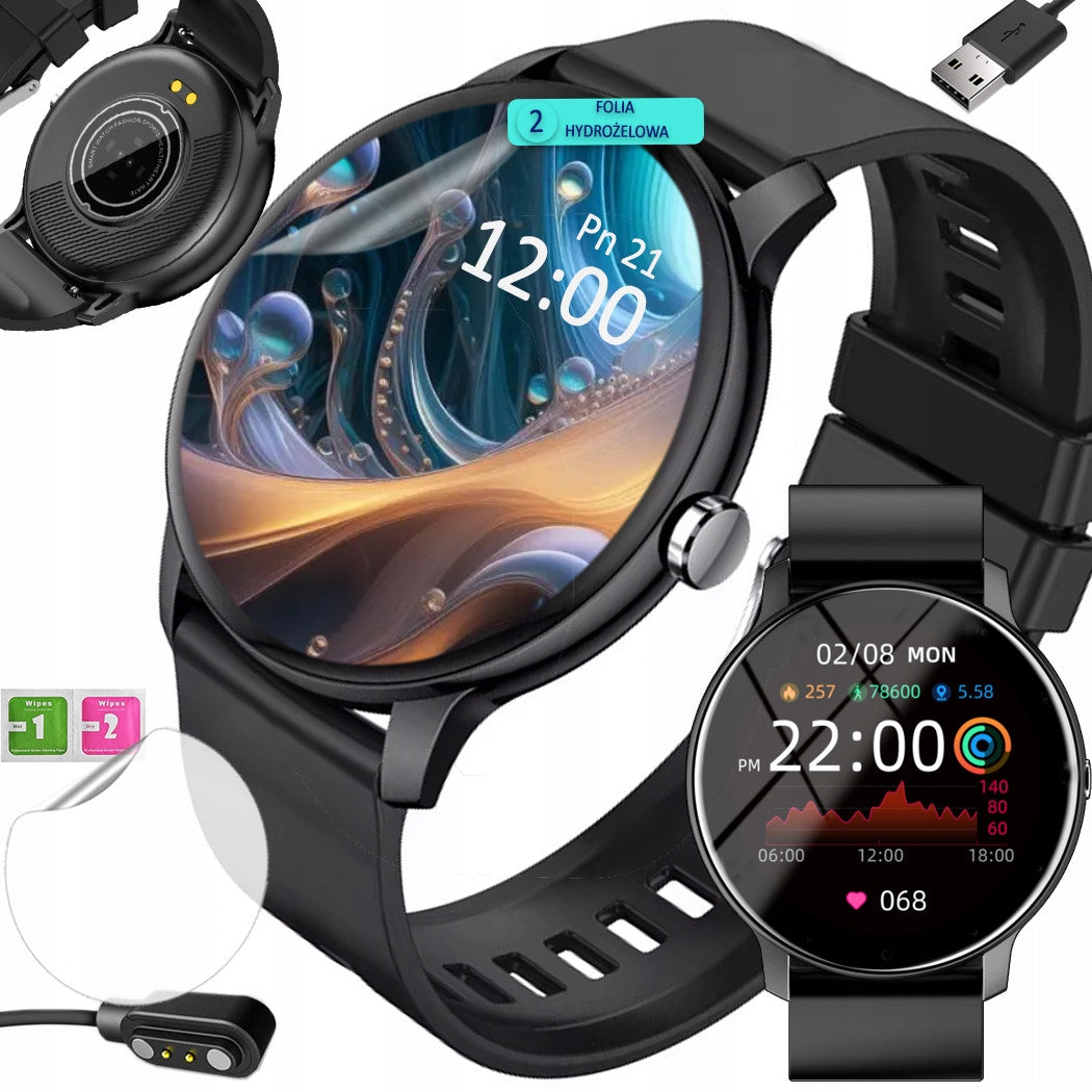 SMARTWATCH WATCH POLISH BLUETOTH CALL MENU CALL SPORT SMART WATCH MENS