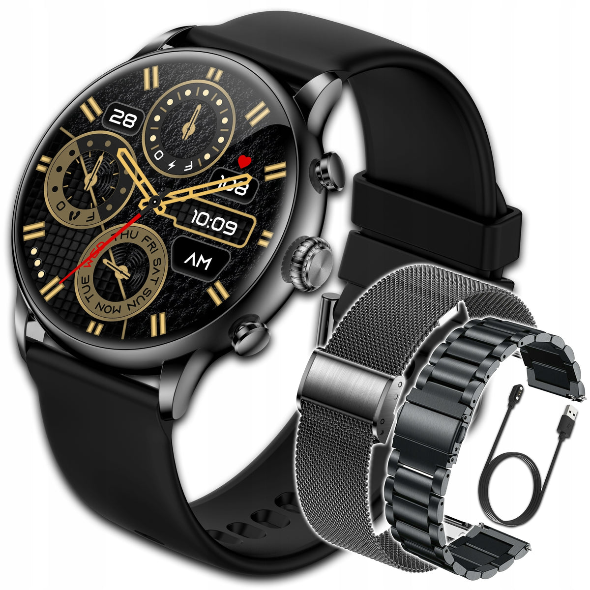 SMARTWATCH WATCH POLISH MENU CONVERSATIONS HEALTH SPORT AMOLED SMART WATCH PL