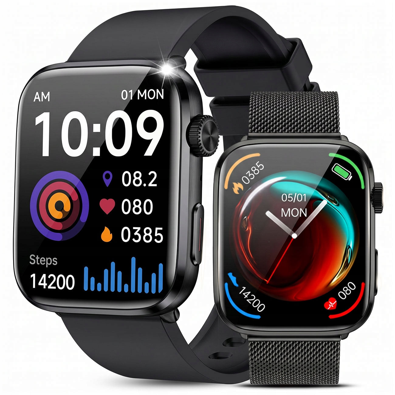 SMARTWATCH WATCH POLISH MENU HEART RATE SPORT TALK NOTIFICATIONS