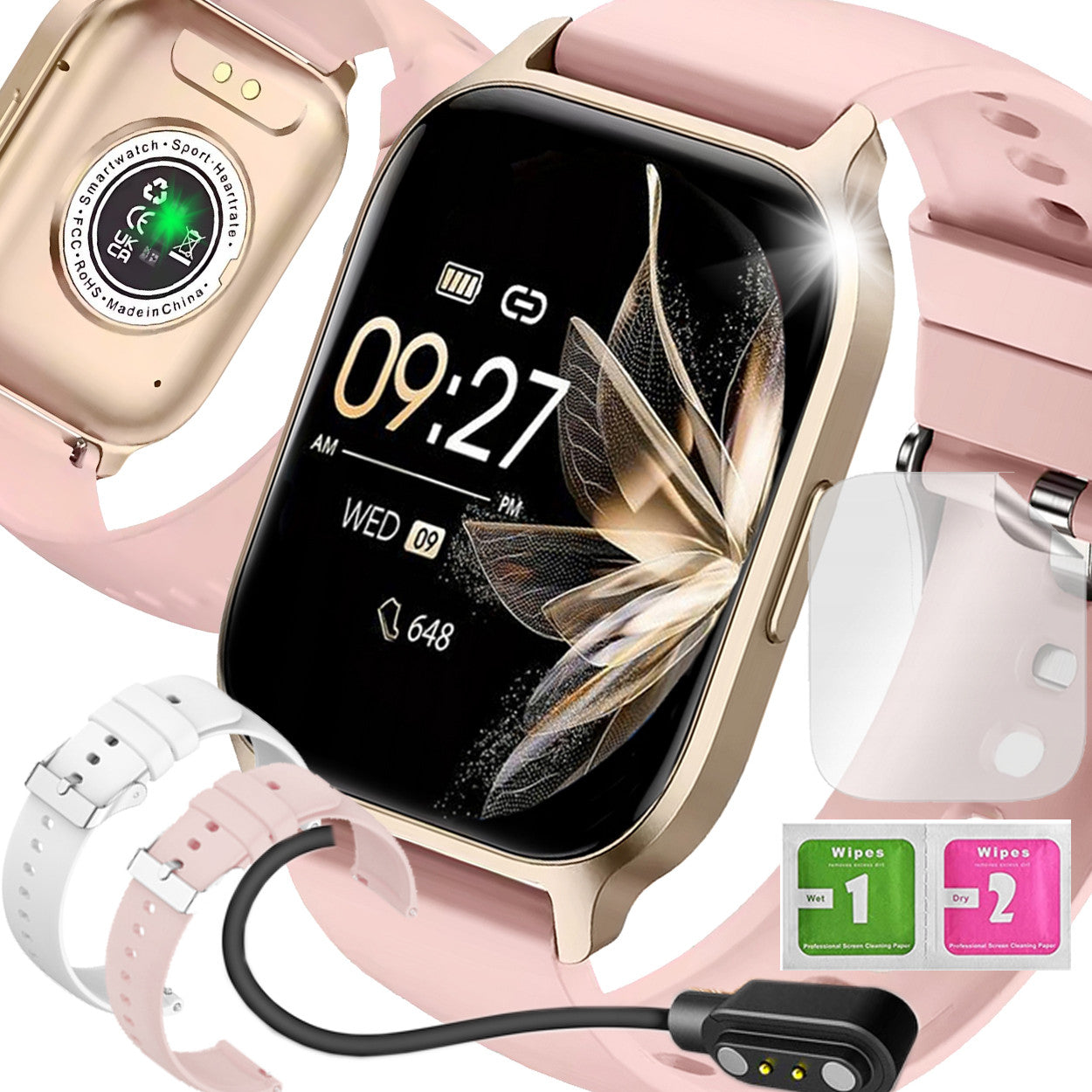 SMARTWATCH WATCH POLISH MENU TALK SPORT SMART WATCH WOMEN'S 2 STRIPES