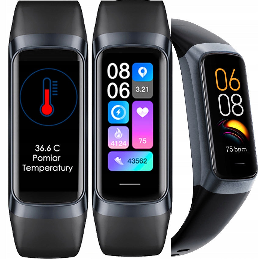 SMARTWATCH WATCH PULSE SPORT WOMEN'S FIT AMOLED POLISH MENU TEMPERATURE Batteries included yes
