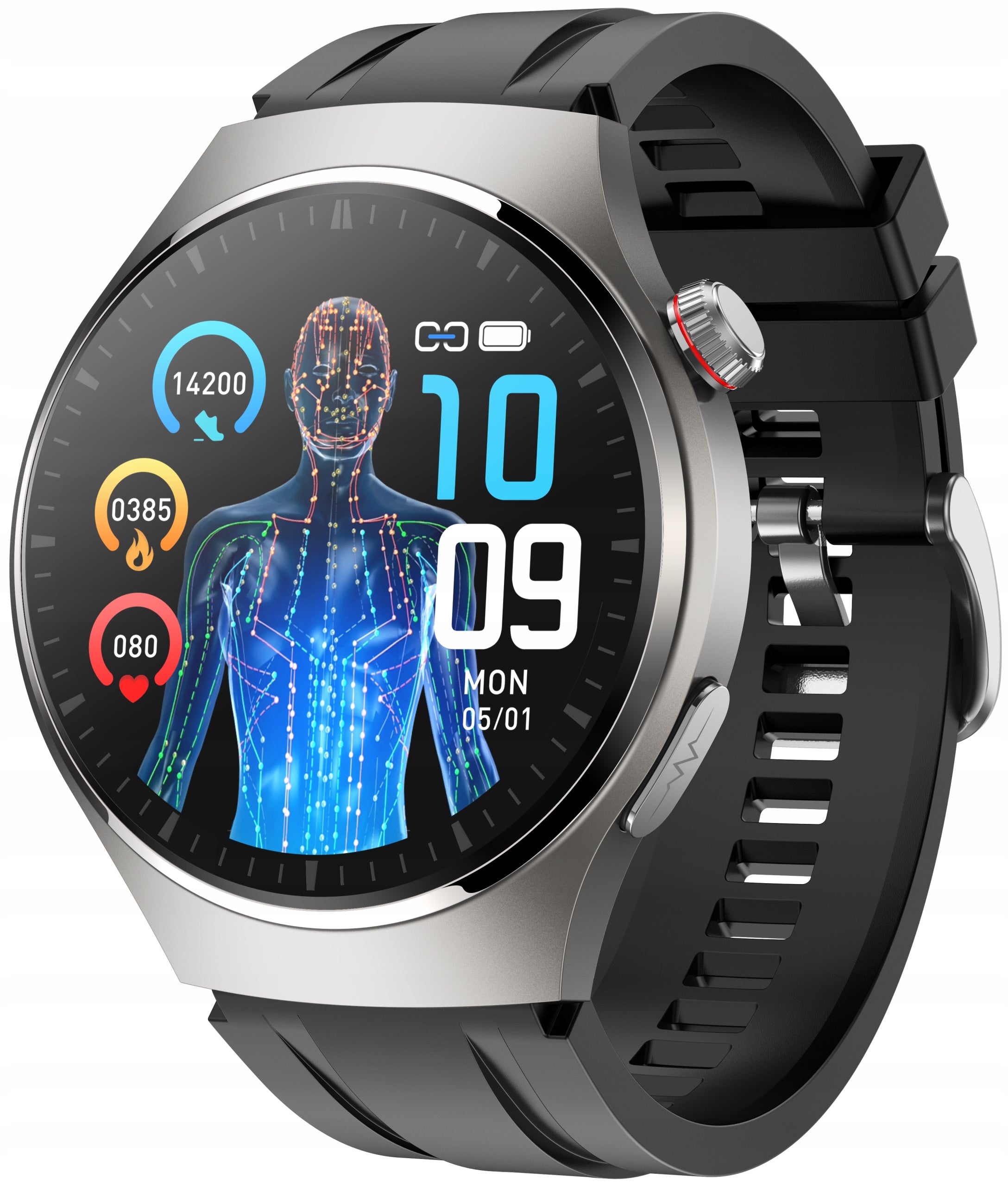 SMARTWATCH WATCH TALK EKG GLUCOSE HRV PRESSURE PULSE THERMOMETER AMOLED