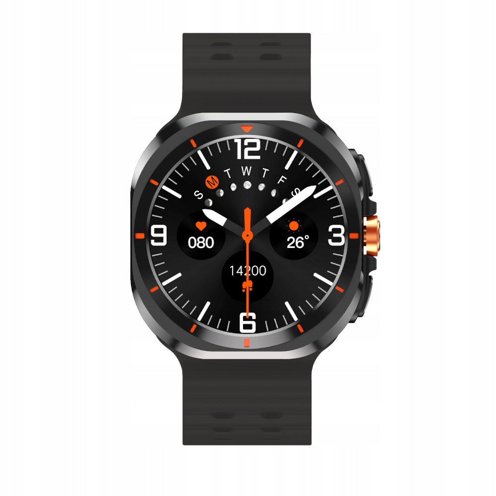 SMARTWATCH WATCH TALK MENU PL IP67 BLACK solid watch + 2 STRAPS Brand no brand