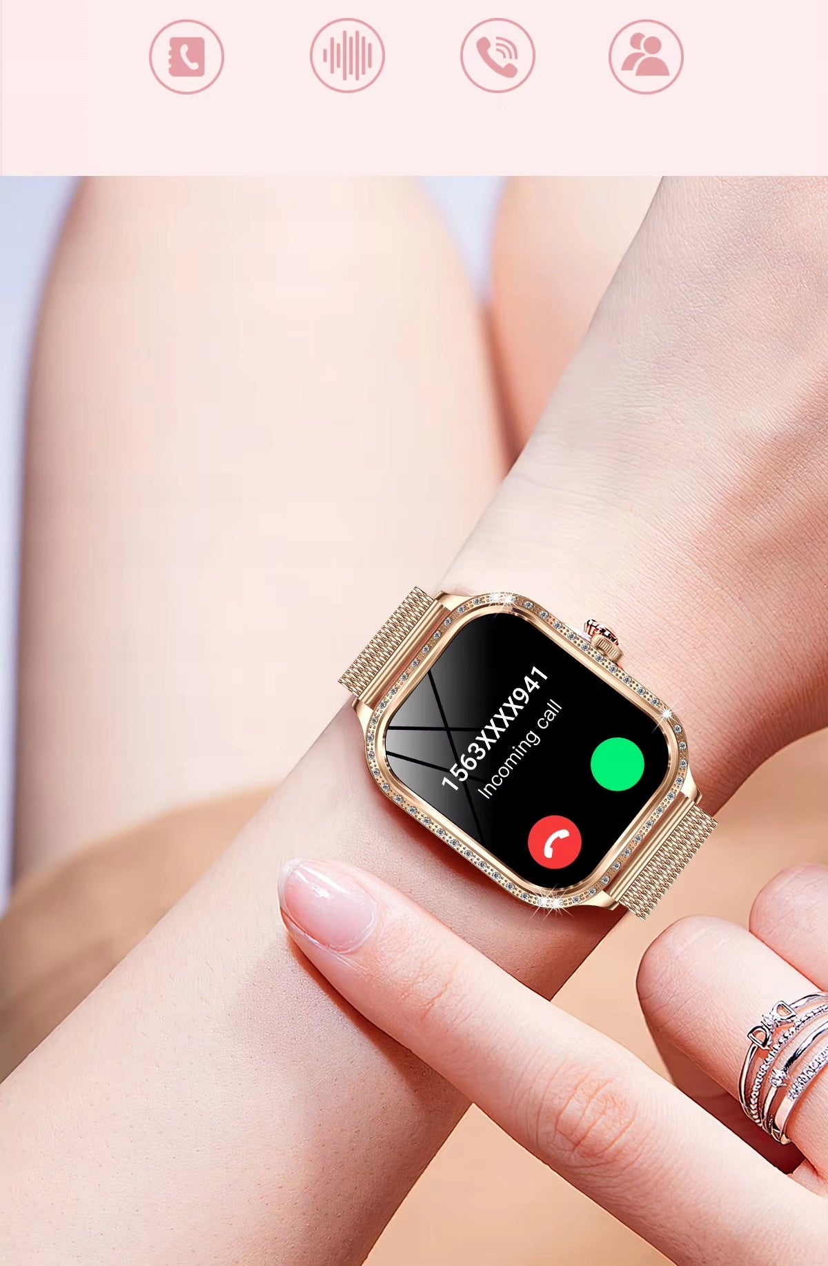 SMARTWATCH WATCH WATCH AMOLED BLUETOOTH TALK MENU PL WOMEN SMARTBAND Packaging status original
