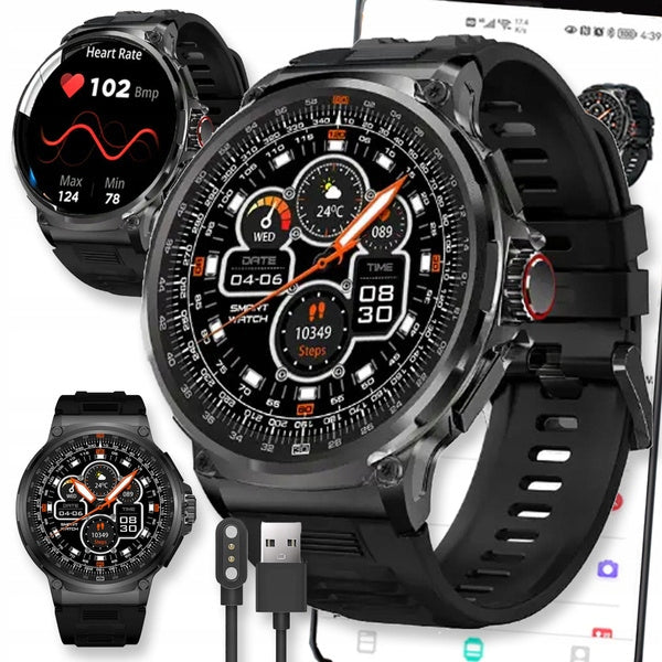SMARTWATCH WATCH WATCH GPS TALK BLACK AMOLED PL SMART PRO MALE SPORT