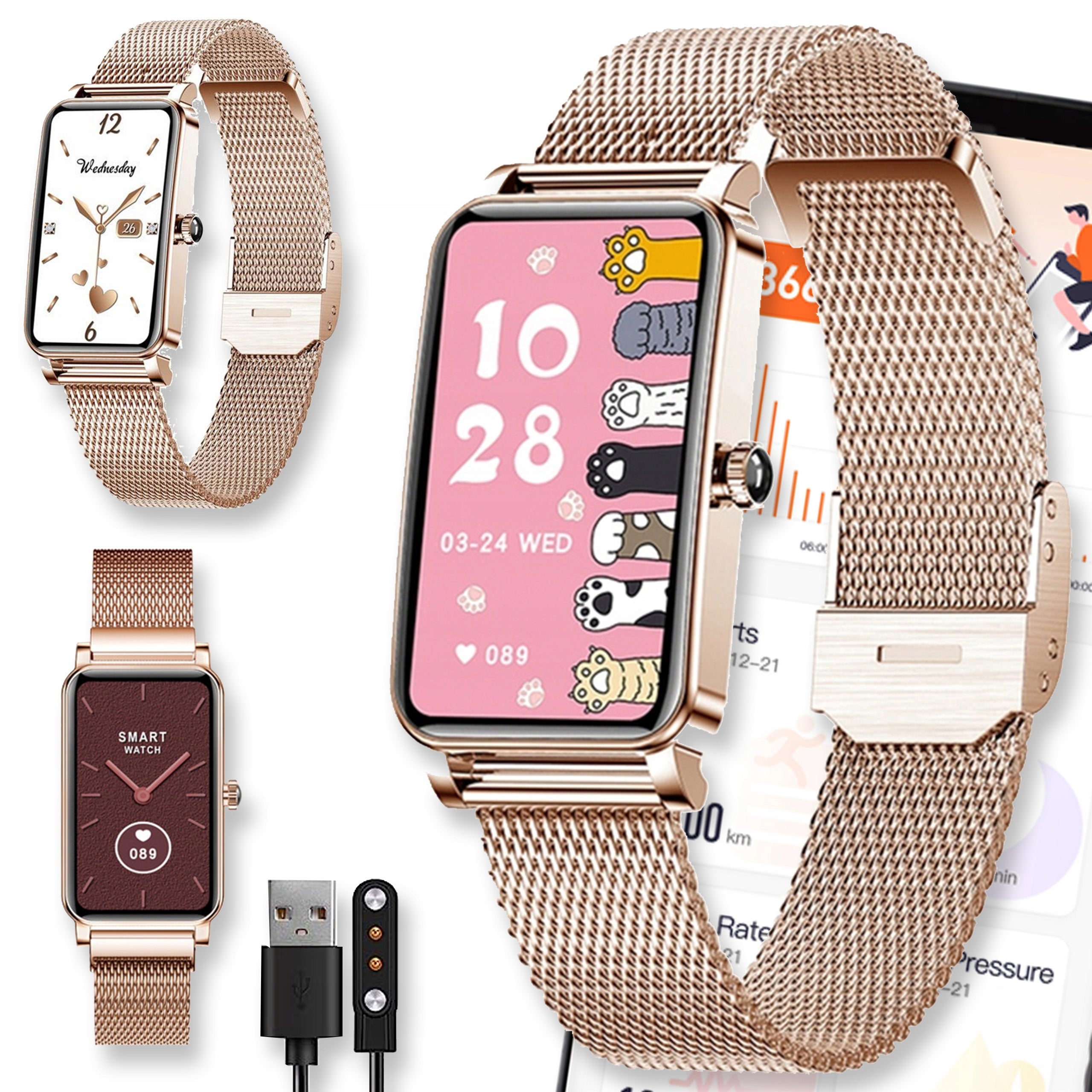 SMARTWATCH WATCH WOMEN'S MENU PL SMART SPORTS SMARTBAND SPORT PULSE