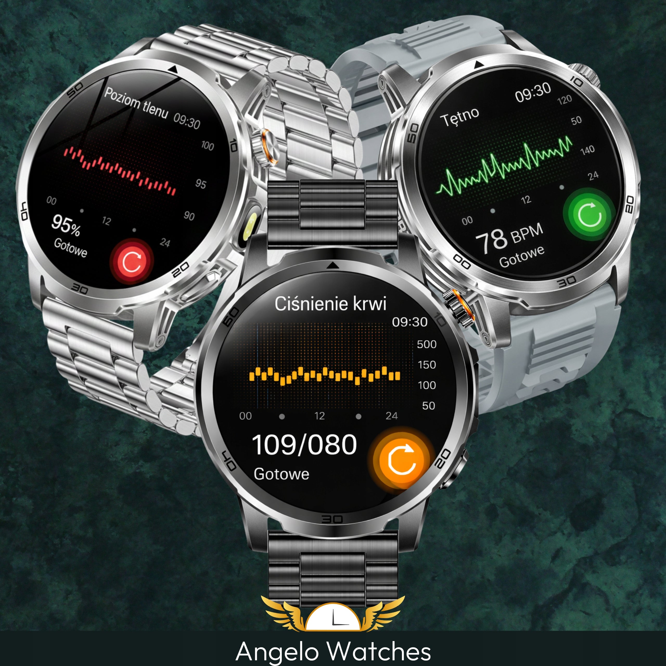 SMARTWATCH WATERPROOF MEN'S WATCH MENU PL TALK ASSISTANT SMART WATCH Brand Angelo Watches