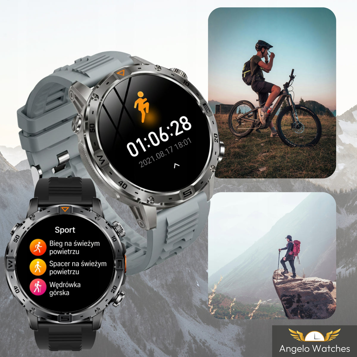 SMARTWATCH WATERPROOF MEN'S WATCH MENU PL TALK PRESSURE SMART WATCH Manufacturer code smartwatch meski sportowy wodoodporny 1000mAh