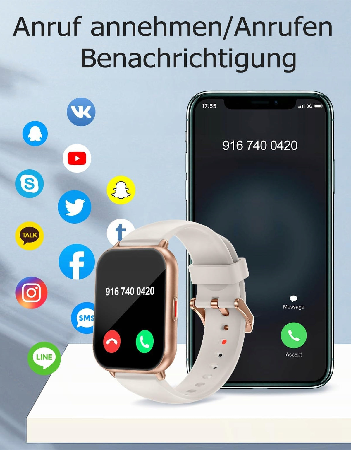 SMARTWATCH WITH PHONE 1.85'' HD FOR FITNESS PULSE MONITOR SP02 VOICE Brand no brand