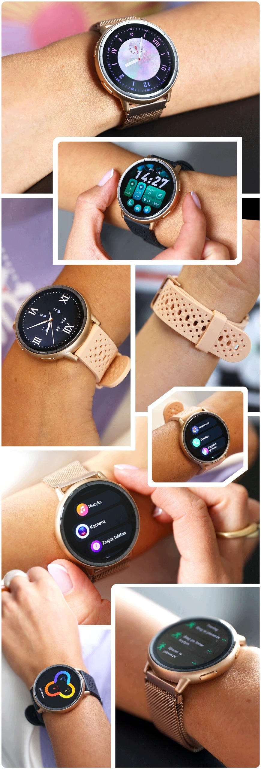 SMARTWATCH WOMEN'S AMOLED WATCH WATERPROOF SMART TALK GPS SMS MENU PL Packaging status original