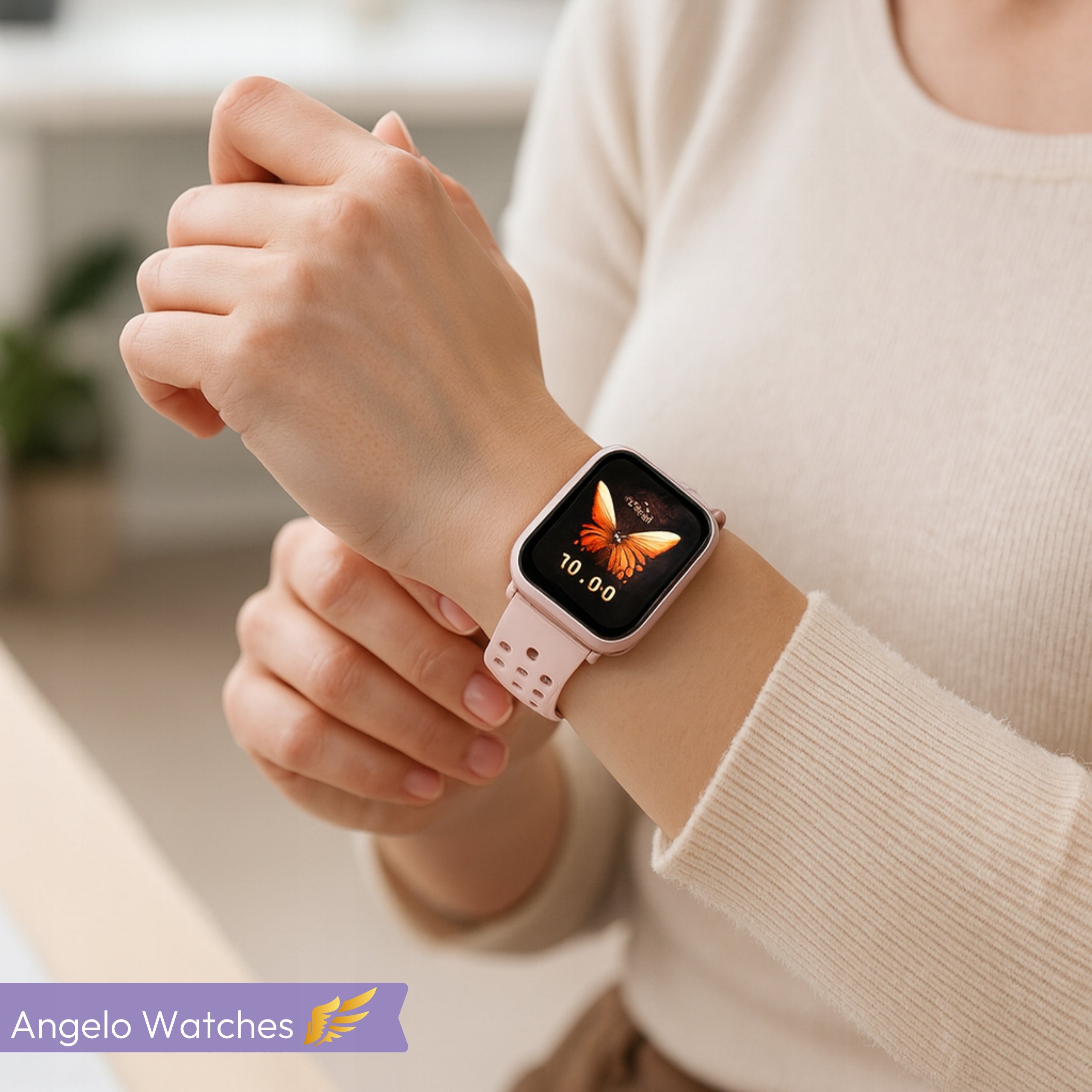 SMARTWATCH WOMEN'S BLUETOOTH CALLS NOTIFICATIONS SPORT PEDOMETER MENU PL Packaging status original