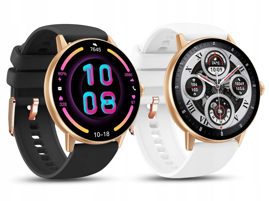 SMARTWATCH WOMEN'S GOLD WATCH PL TALK MENU VOICE RECORDER PHOTO TRANSLATOR AI Manufacturer code Smart watch dla kobiety polskie menu złoty