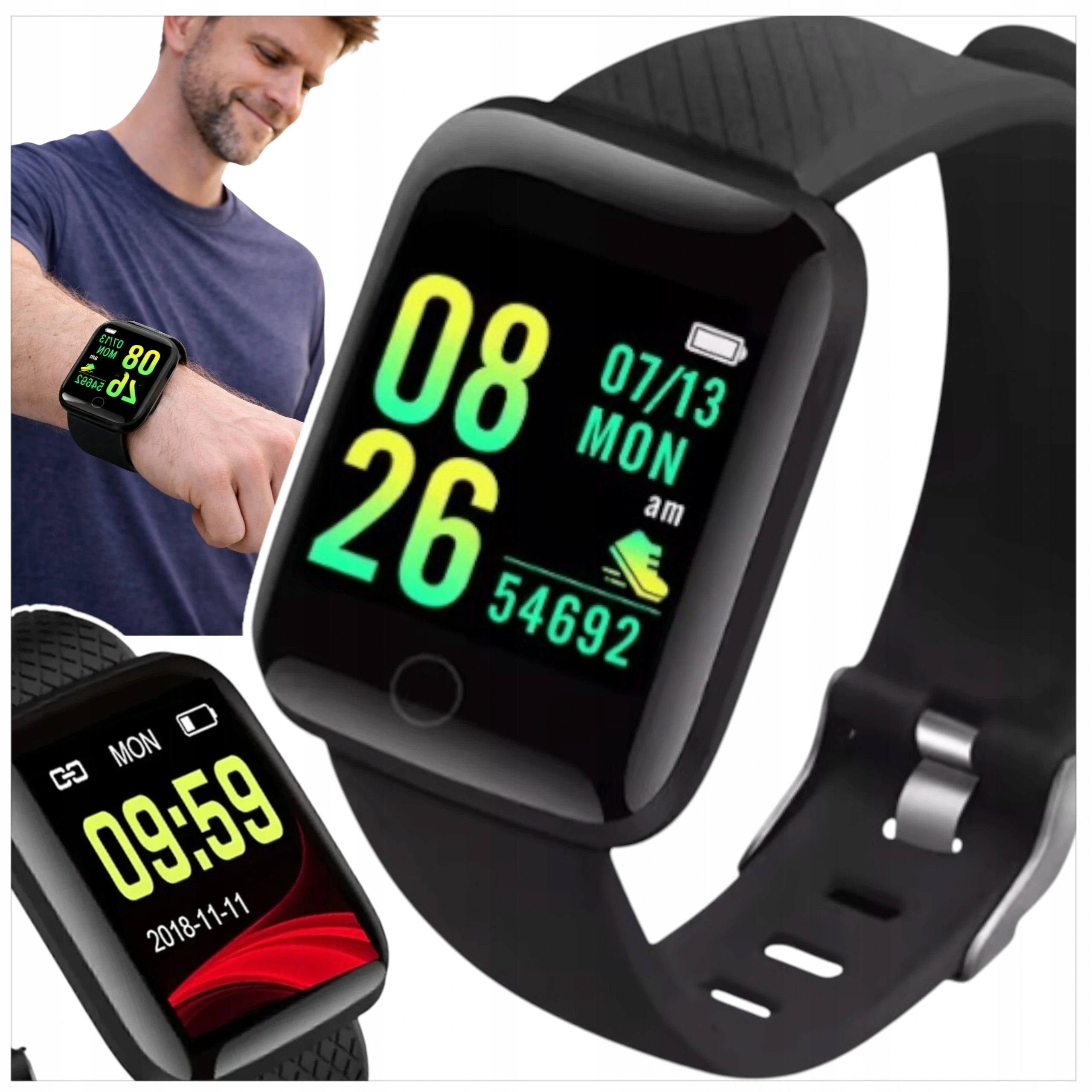 SMARTWATCH WOMEN'S MEN'S NOTIFICATIONS SPORTS WATCH SMART WATCH Packaging status original