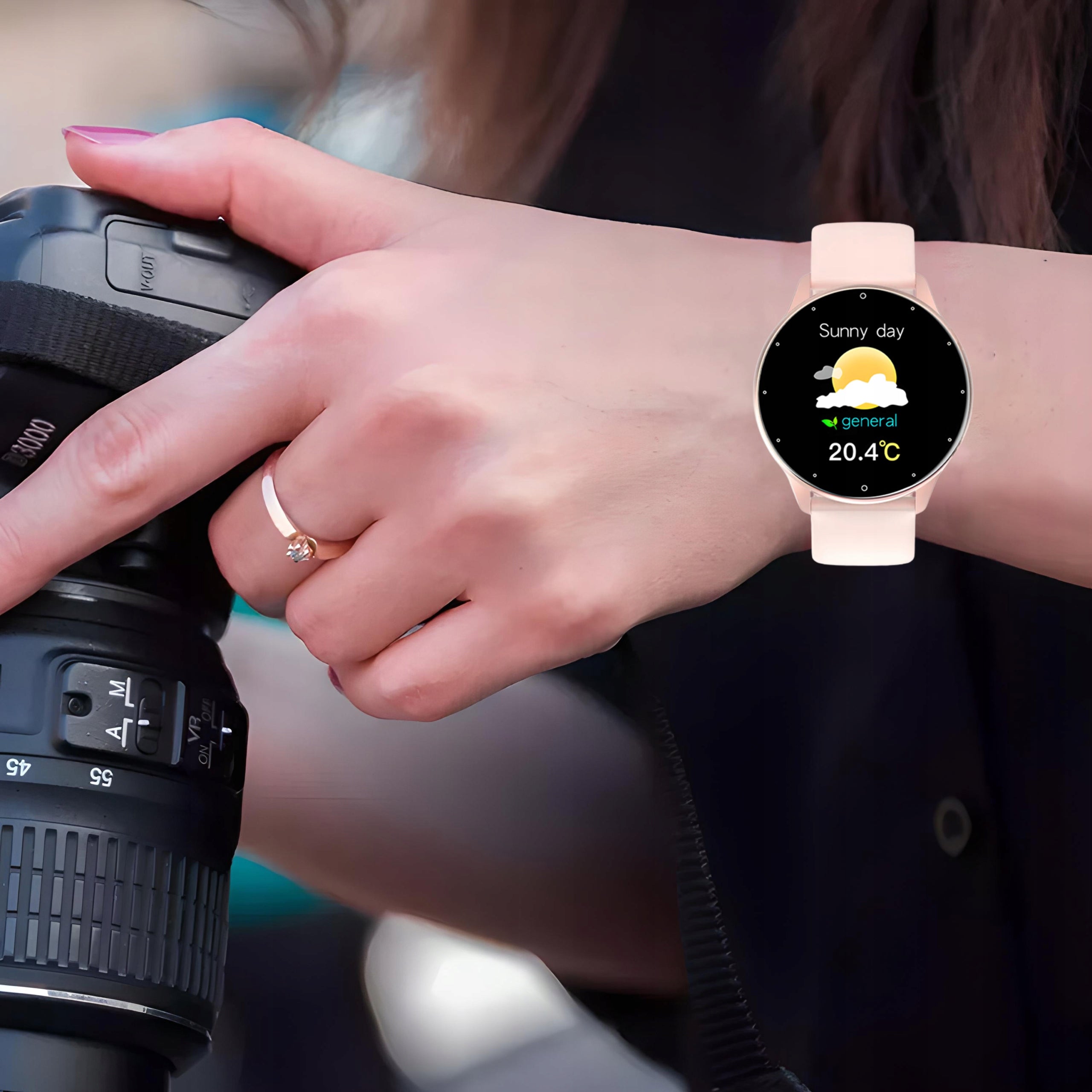 SMARTWATCH WOMEN'S PINK TOUCHSCREEN APP Brand RETOO