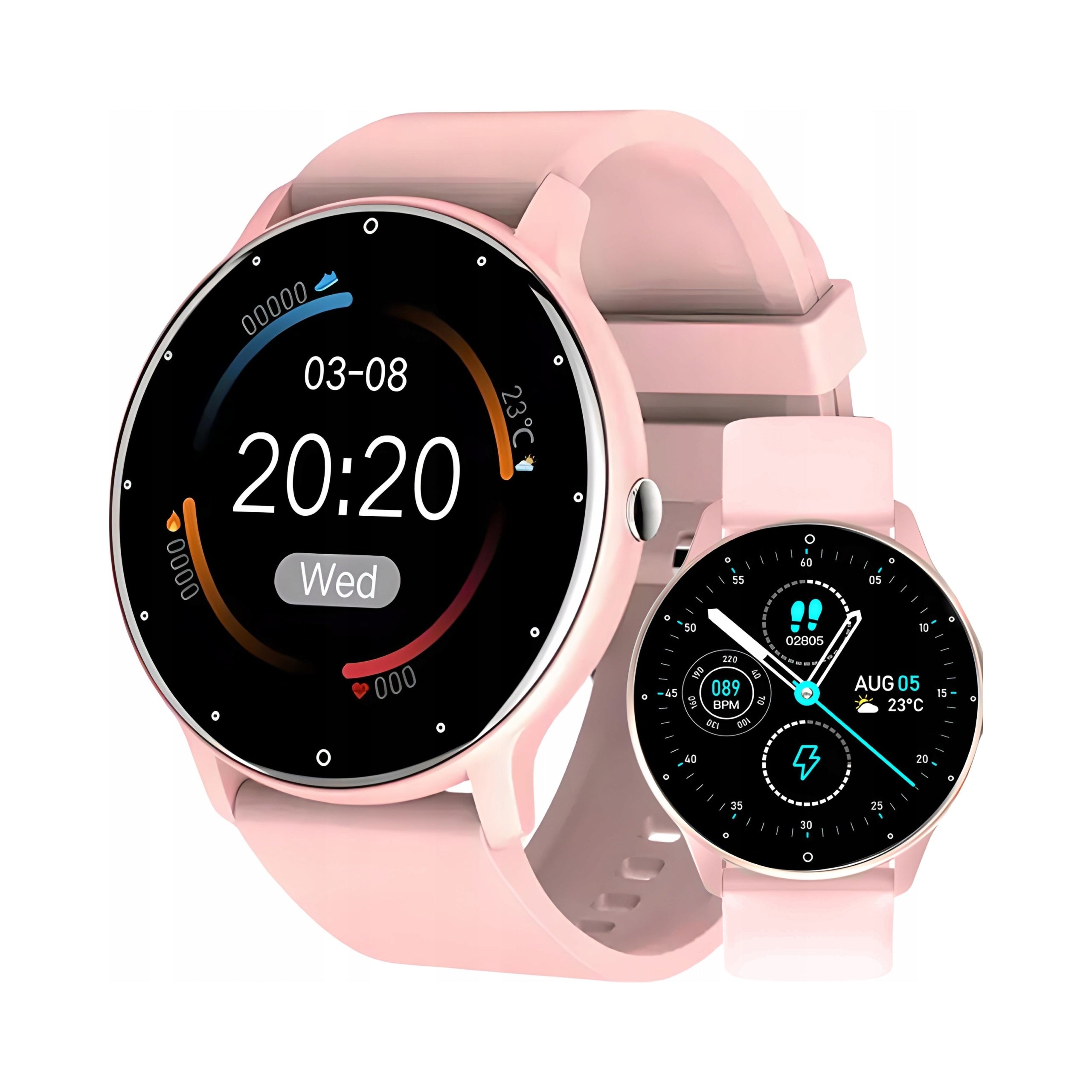 SMARTWATCH WOMEN'S PINK TOUCHSCREEN APP