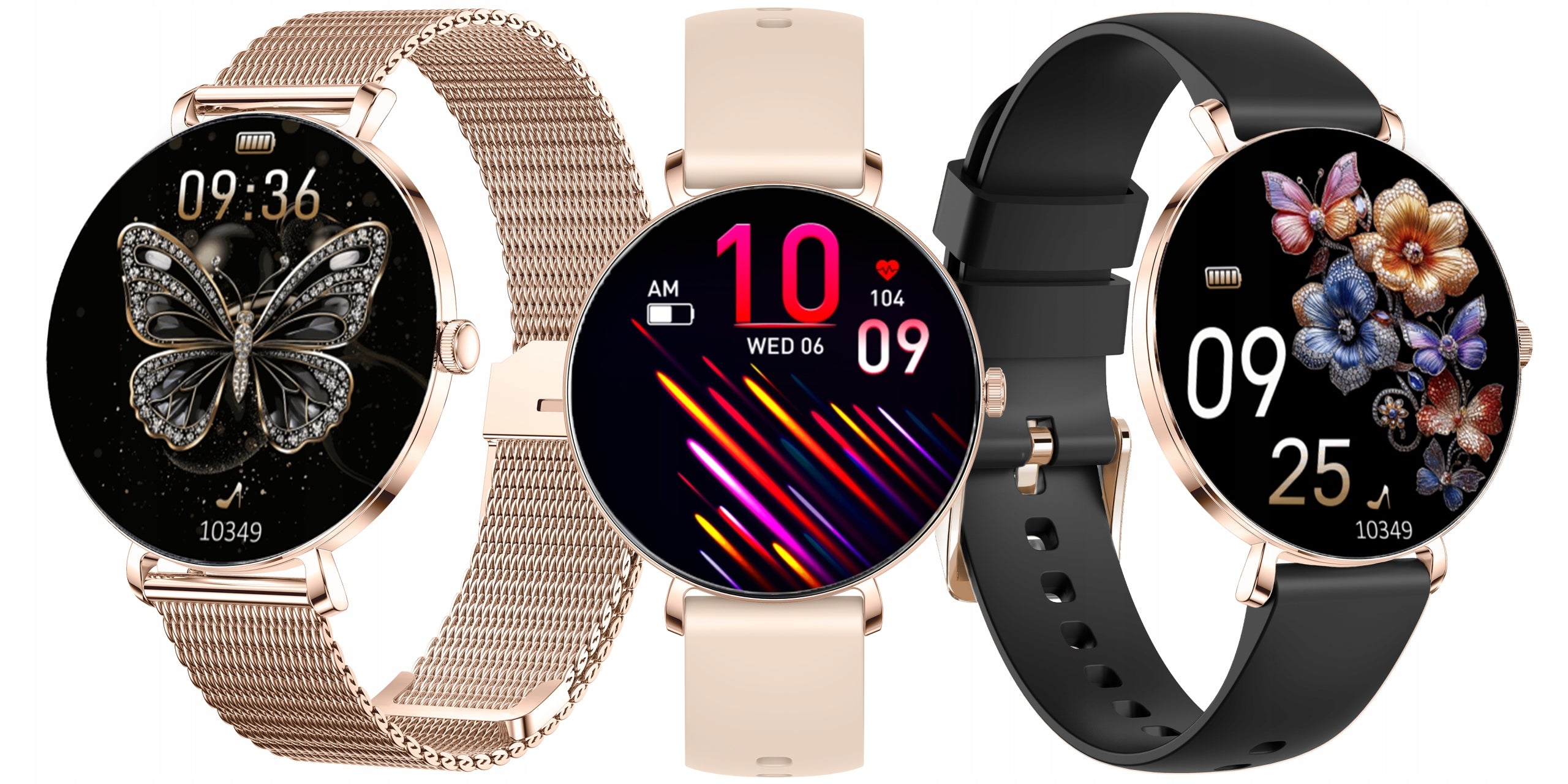 SMARTWATCH WOMEN'S SMART WATCH CONVERSATION MENU POLISH HEALTH 3 STRIPES Packaging status original