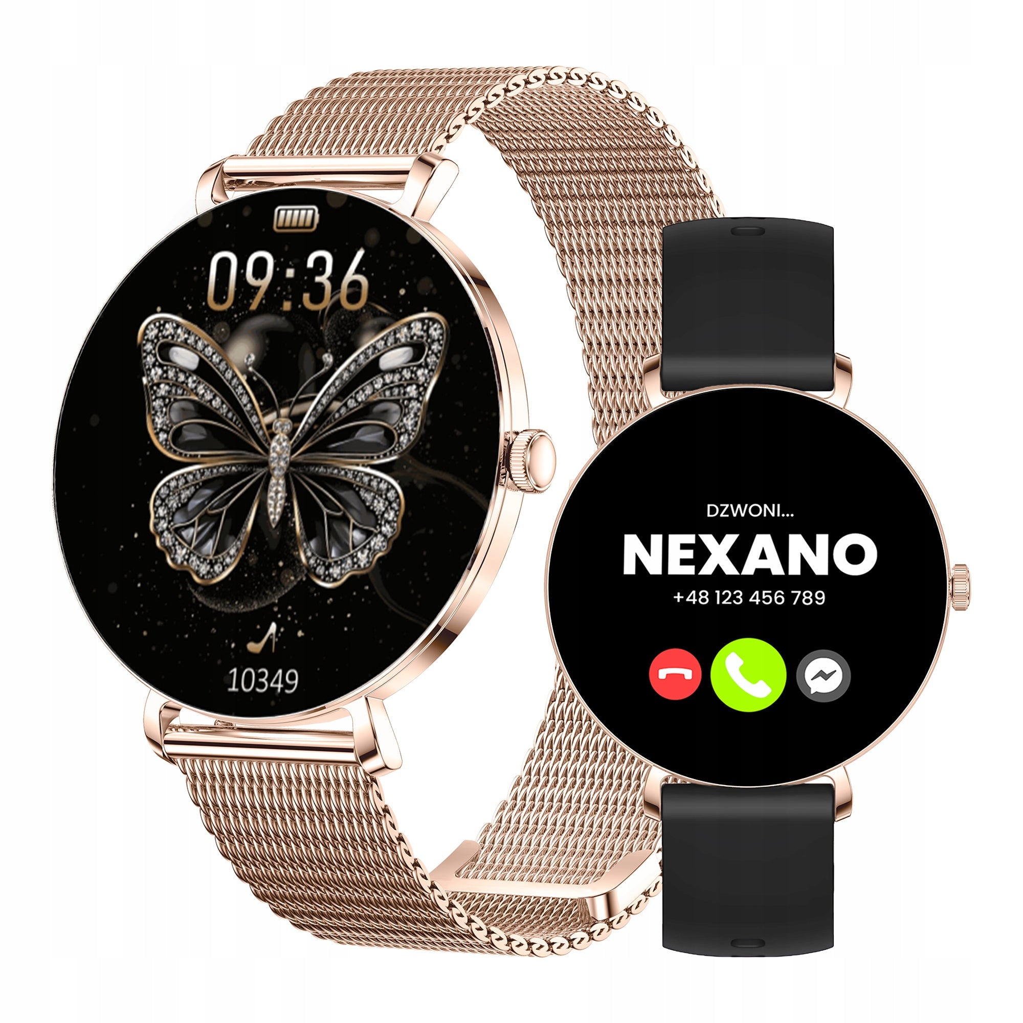 SMARTWATCH WOMEN'S SMART WATCH CONVERSATION MENU POLISH HEALTH 3 STRIPES