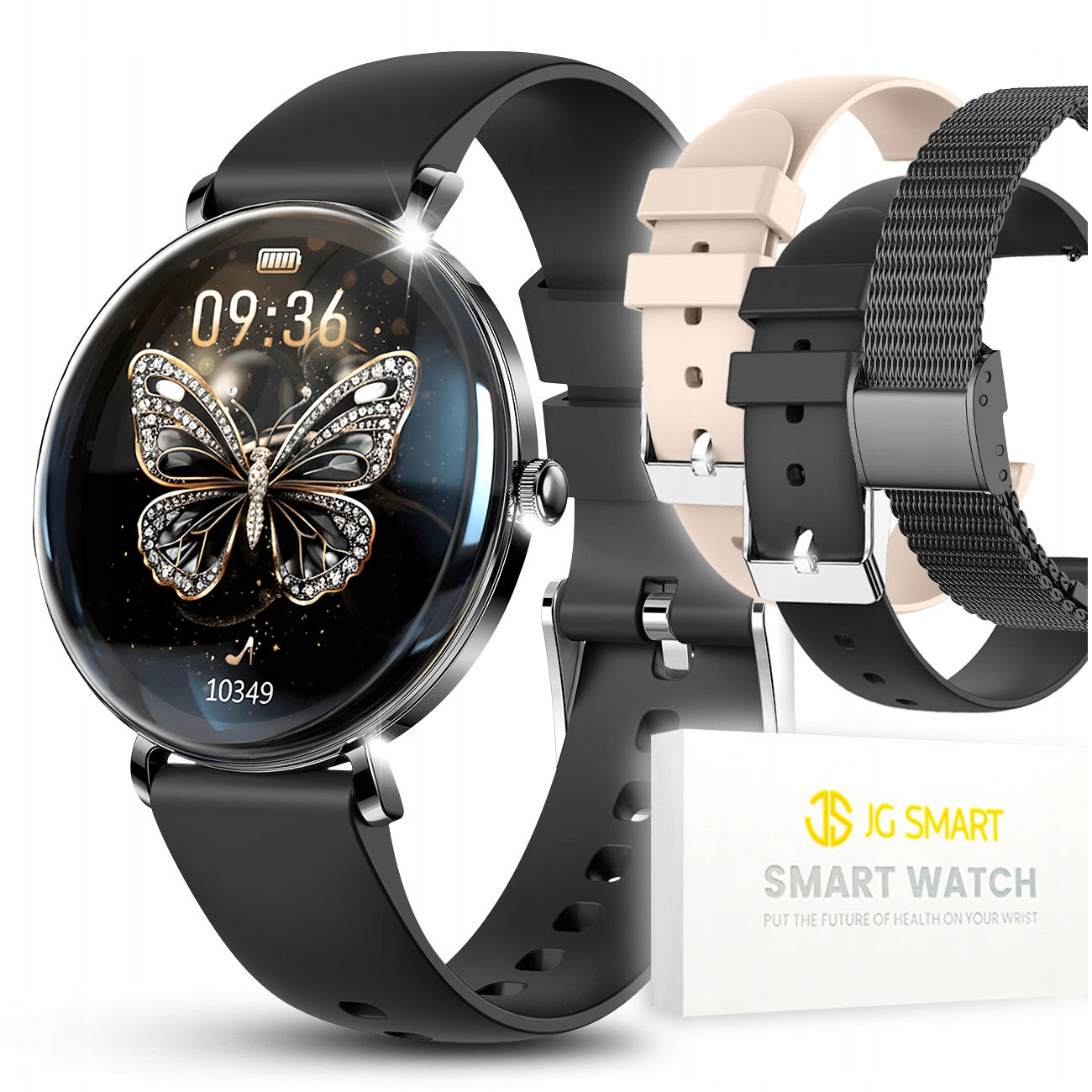 SMARTWATCH WOMEN'S SMART WATCH CONVERSATION MENU POLISH HEALTH 3 STRIPES