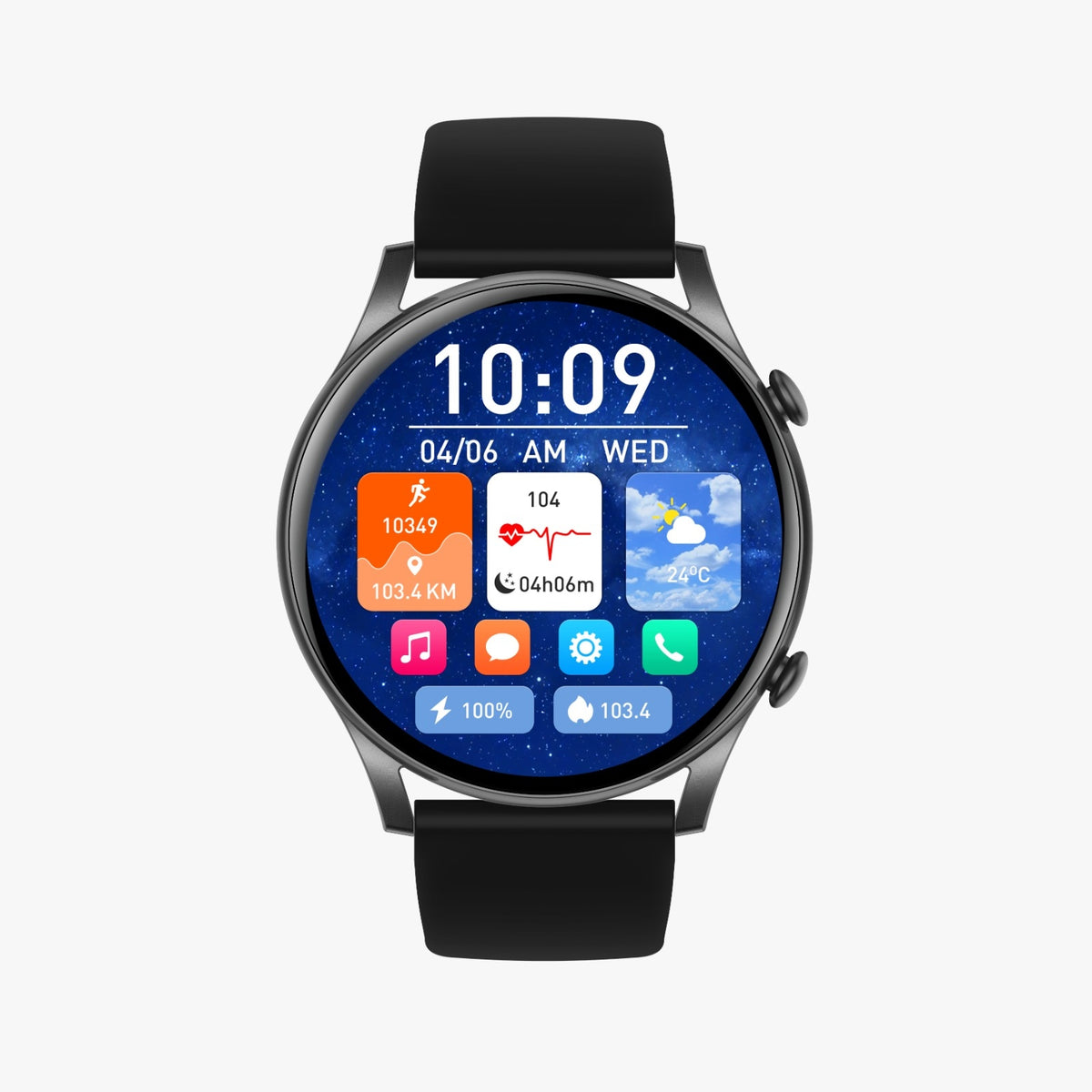SMARTWATCH WOMEN'S WATCH AMOLED L5BLACK TALK MENU PL Color black