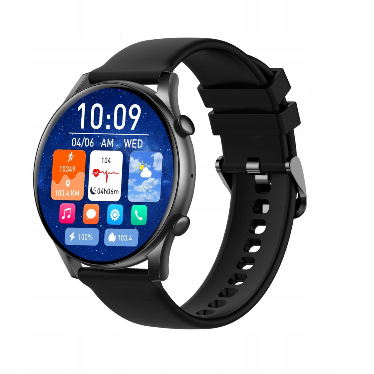 SMARTWATCH WOMEN'S WATCH AMOLED L5BLACK TALK MENU PL
