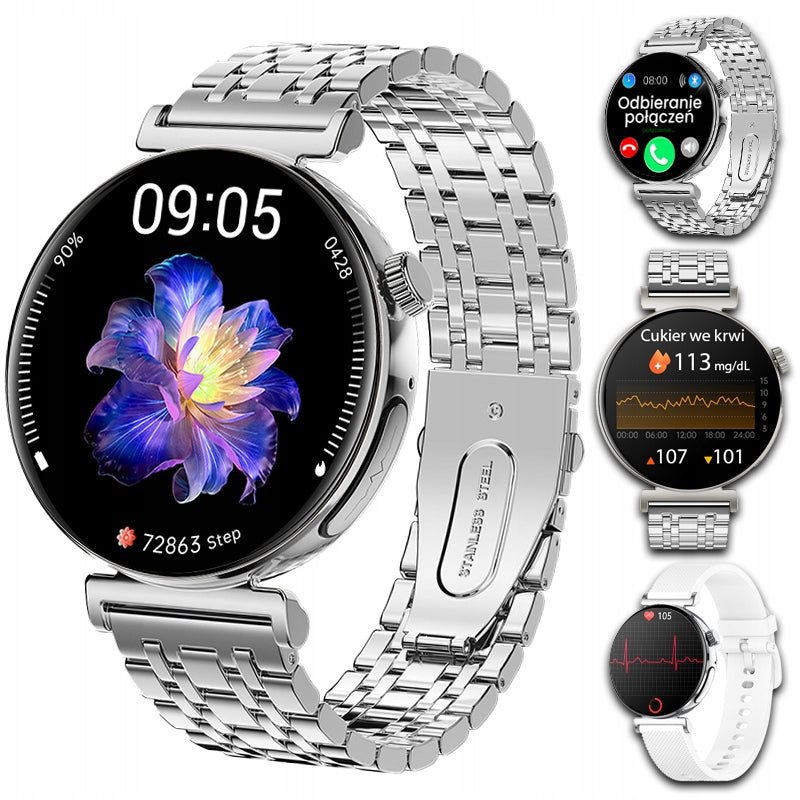 SMARTWATCH WOMEN'S WATCH ECG SUGAR MEASUREMENT CONVERSATION SMART WATCH MENU POLISH