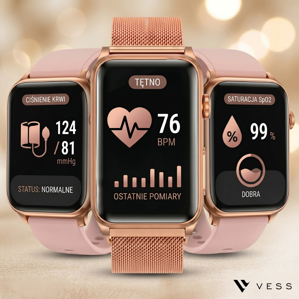 SMARTWATCH WOMEN'S WATCH EKG HRV PRESSURE SUGAR MEASUREMENT TEMPERATURE HEART RATE Packaging status original