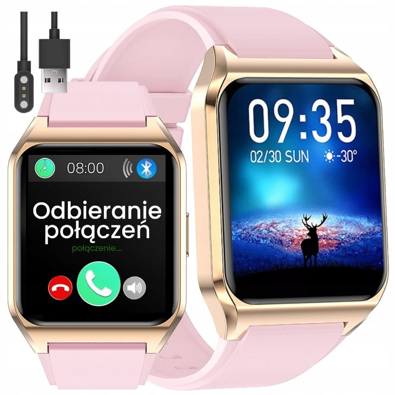 SMARTWATCH WOMEN'S WATCH +ENGRAVING CONVERSATION THERMOMETER MENU POLISH