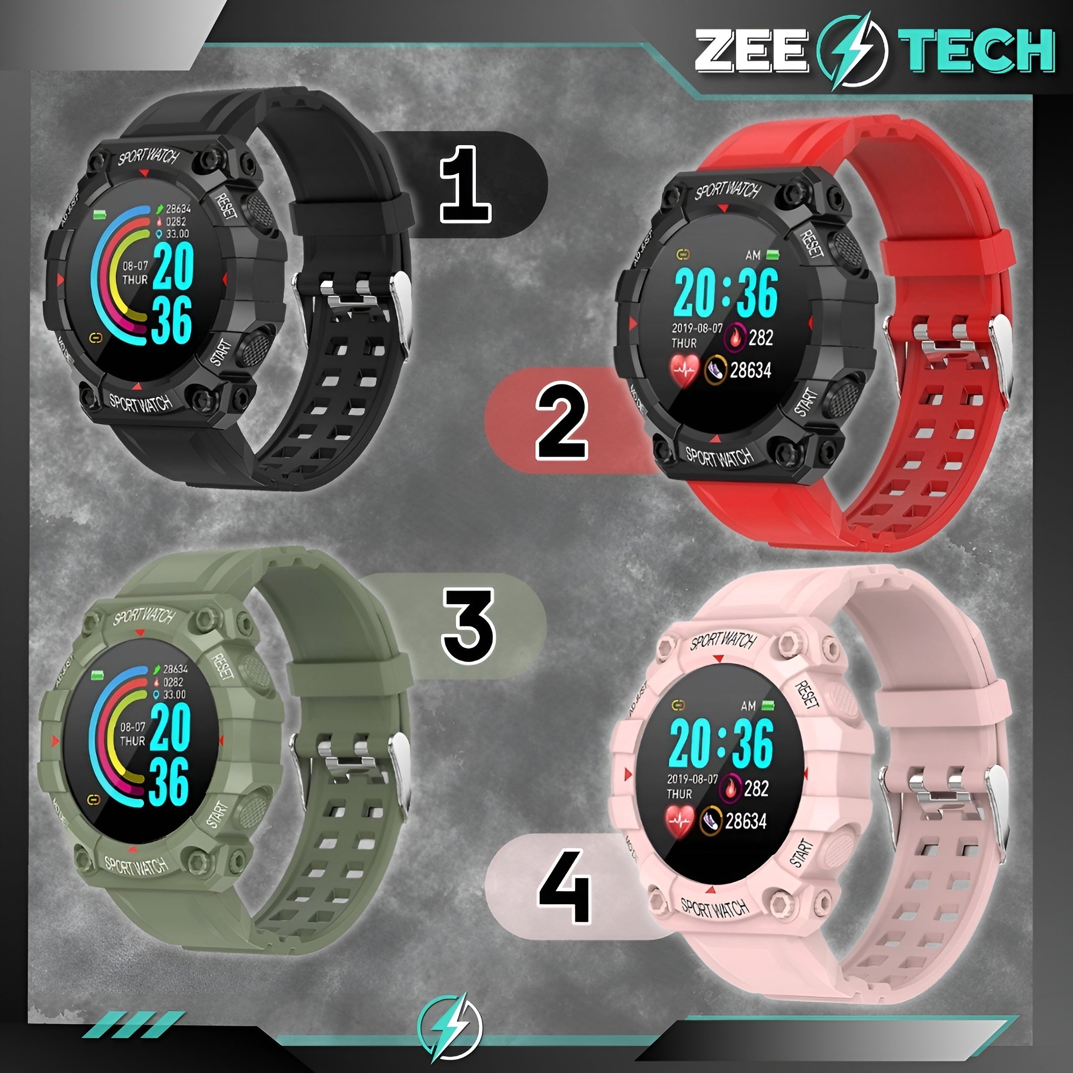 SMARTWATCH WOMEN'S WATCH FOR CHILDREN SMARTBAND STEPS SLEEP PULSE OXYGEN Color black