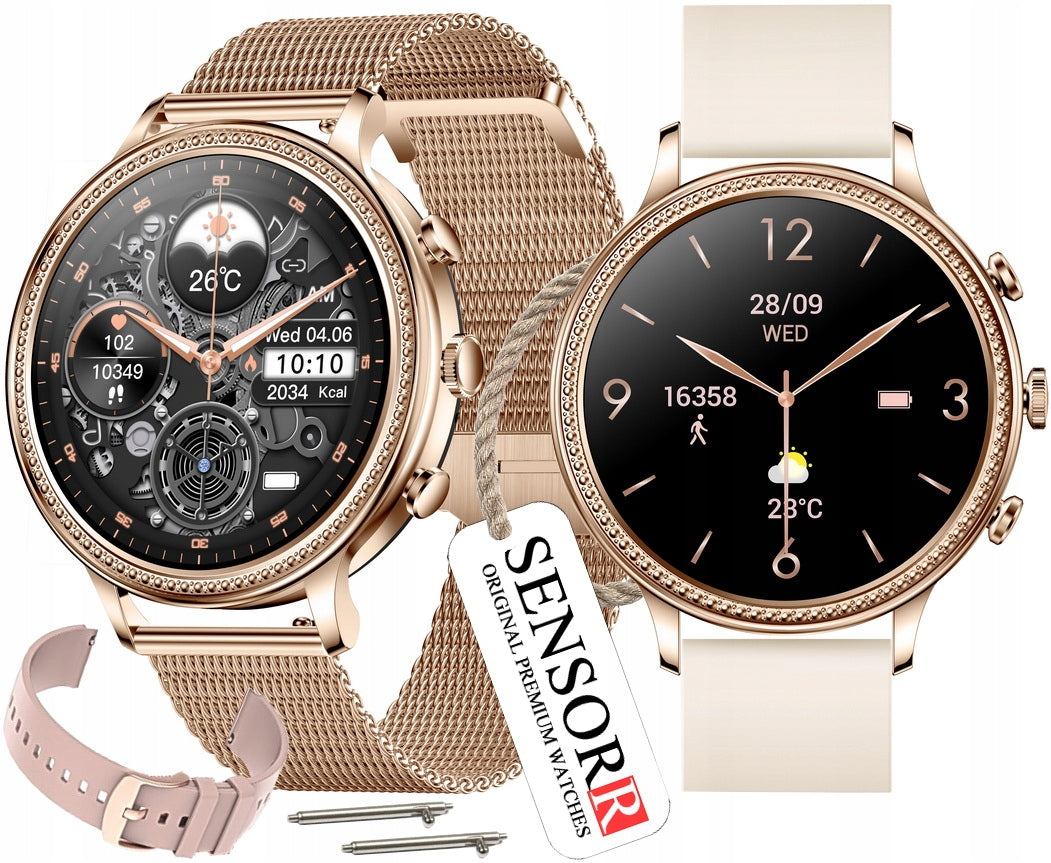 SMARTWATCH WOMEN'S WATCH FOR WOMEN TALKING PRESSURE STEPS POLISH MENU