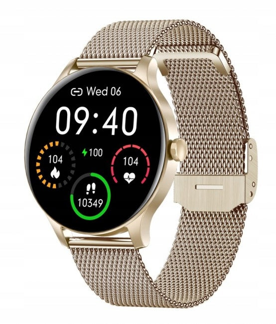 SMARTWATCH WOMEN'S WATCH GARETT CLASSY GOLD WATERPROOF BRACELET Packaging status original