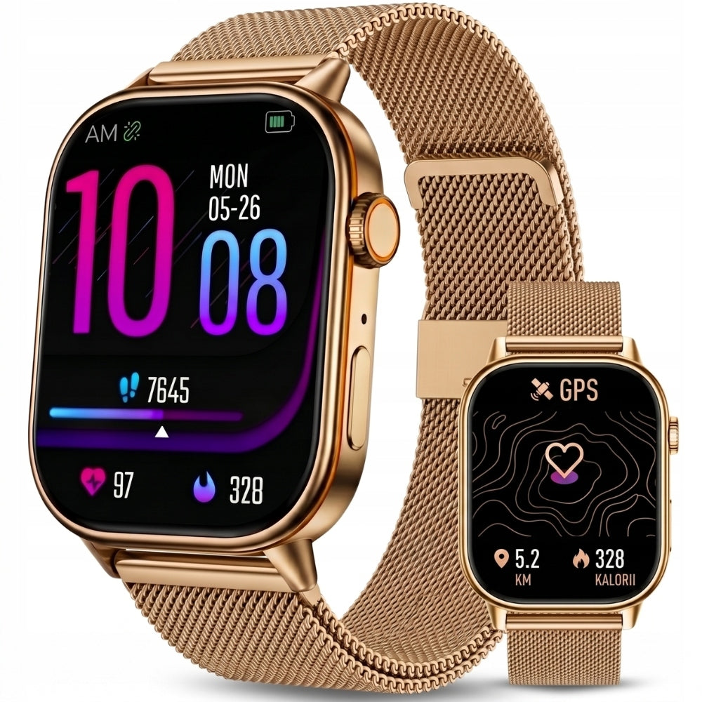 SMARTWATCH WOMEN'S WATCH GPS CALL NOTIFICATIONS WATERPROOF MENU PL