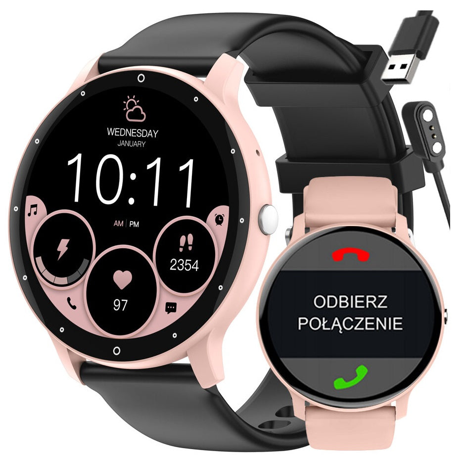 SMARTWATCH WOMEN'S WATCH GRAVITY CALLS POLISH MENU +STRAP FREEBIE ENGRAVING