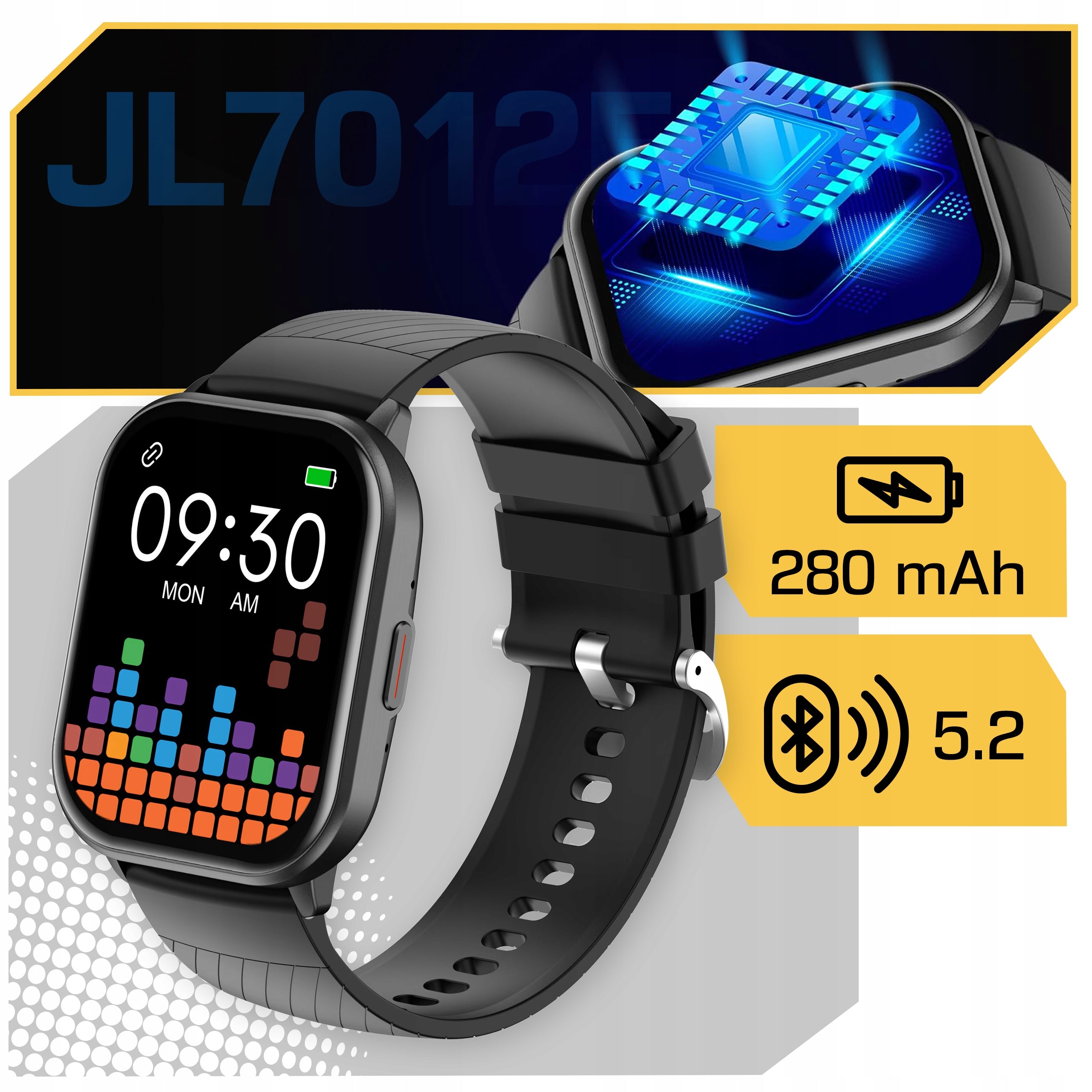 SMARTWATCH WOMEN'S WATCH MEN'S WATERPROOF SPORT TOUCH NOTIFICATION IP68 Packaging status original