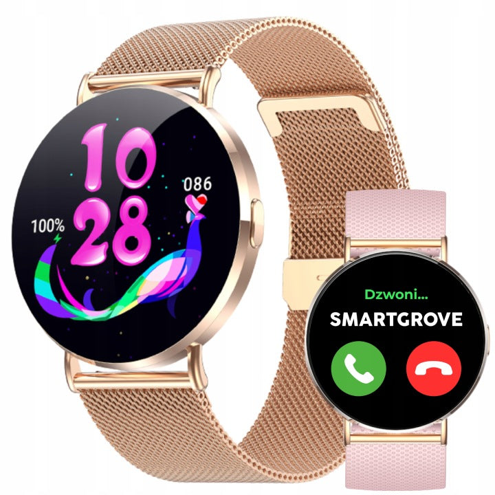 SMARTWATCH WOMEN'S WATCH MENU PL 3D TALK PULSE OXYGEN PRESSURE STEPS