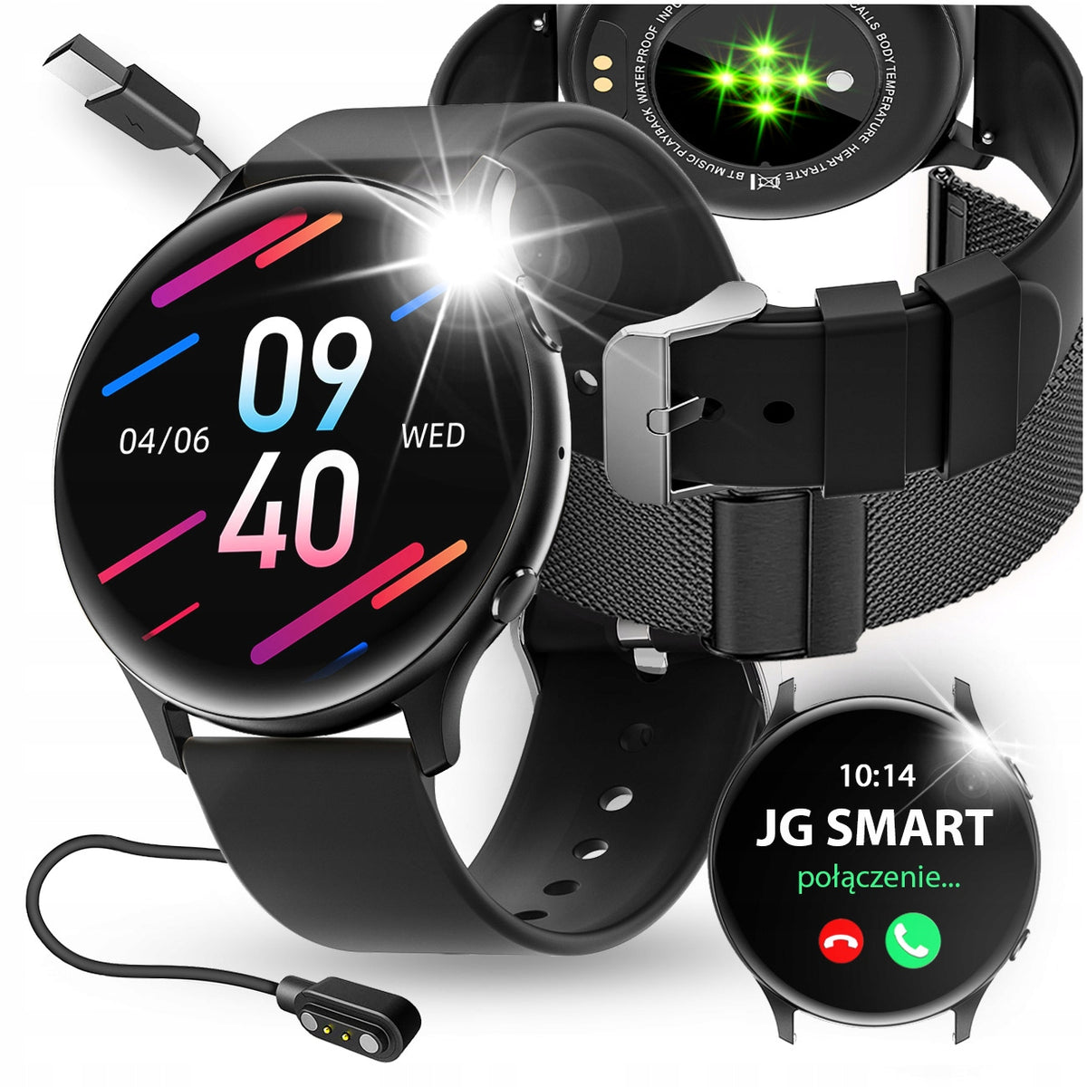SMARTWATCH WOMEN'S WATCH MENU PL TALK NOTIFICATIONS SMART WATCH 2 stripes EAN (GTIN) 5906639823148