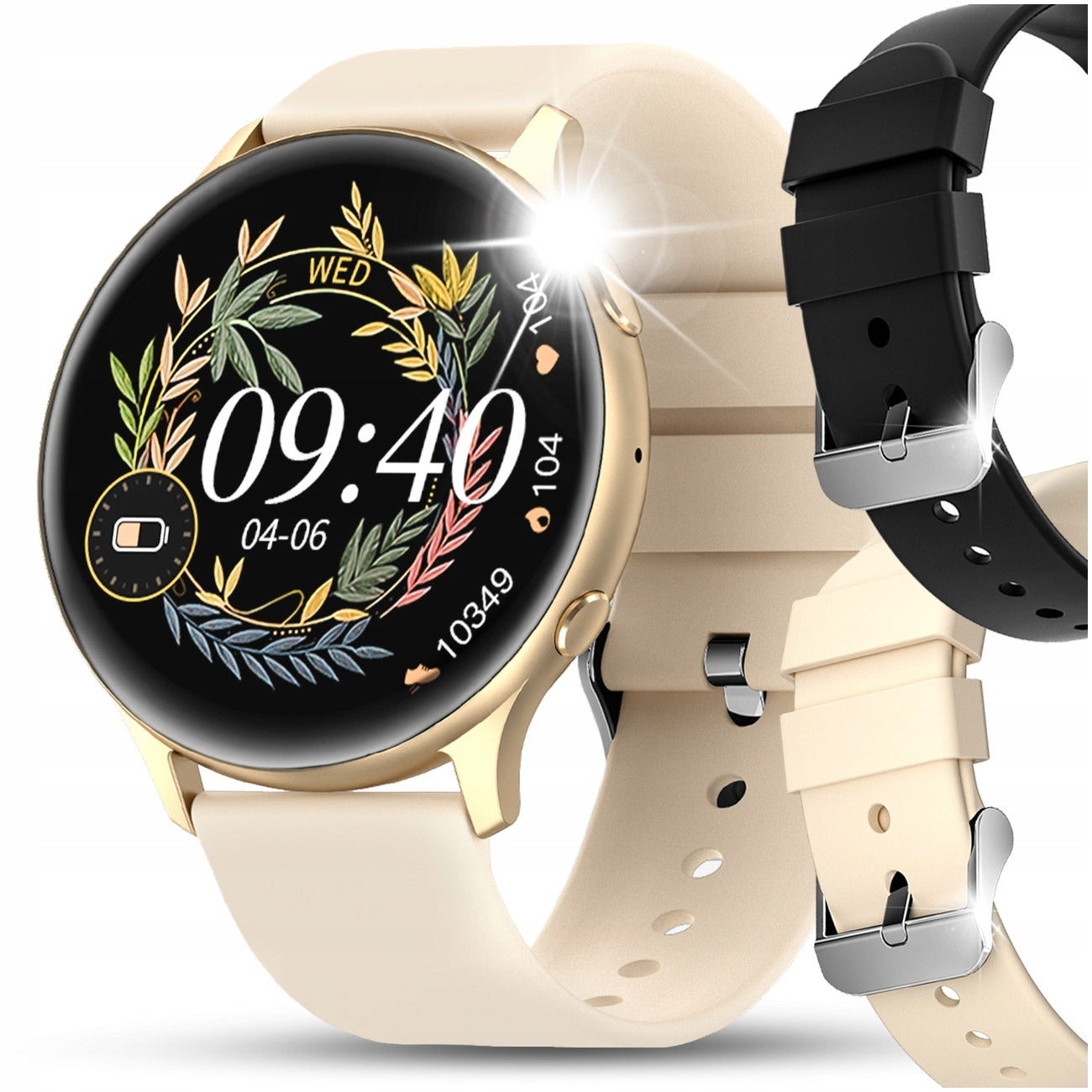 SMARTWATCH WOMEN'S WATCH MENU PL TALK NOTIFICATIONS SMART WATCH 2 stripes