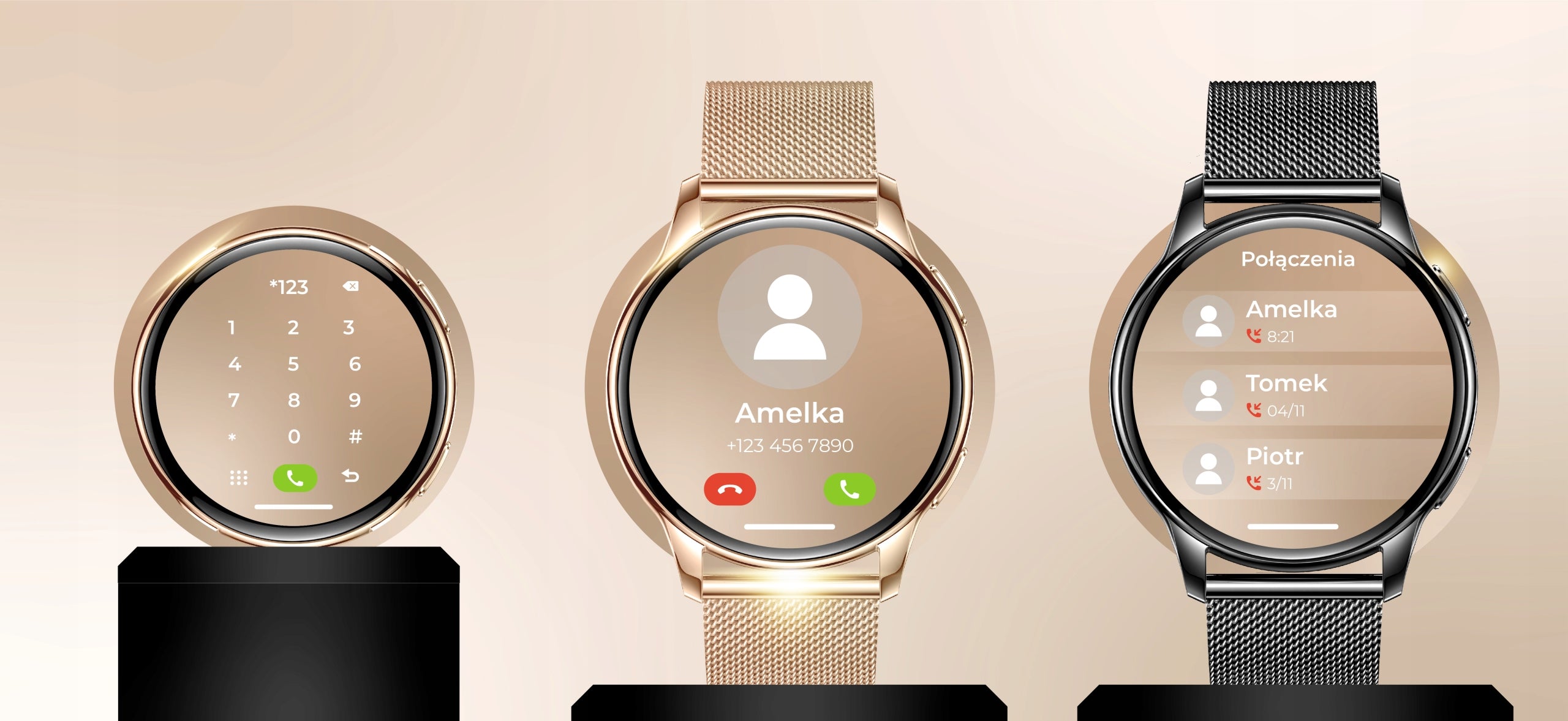 SMARTWATCH WOMEN'S WATCH MENU PL TALK NOTIFICATIONS SPORT 4 STRIPES Packaging status original