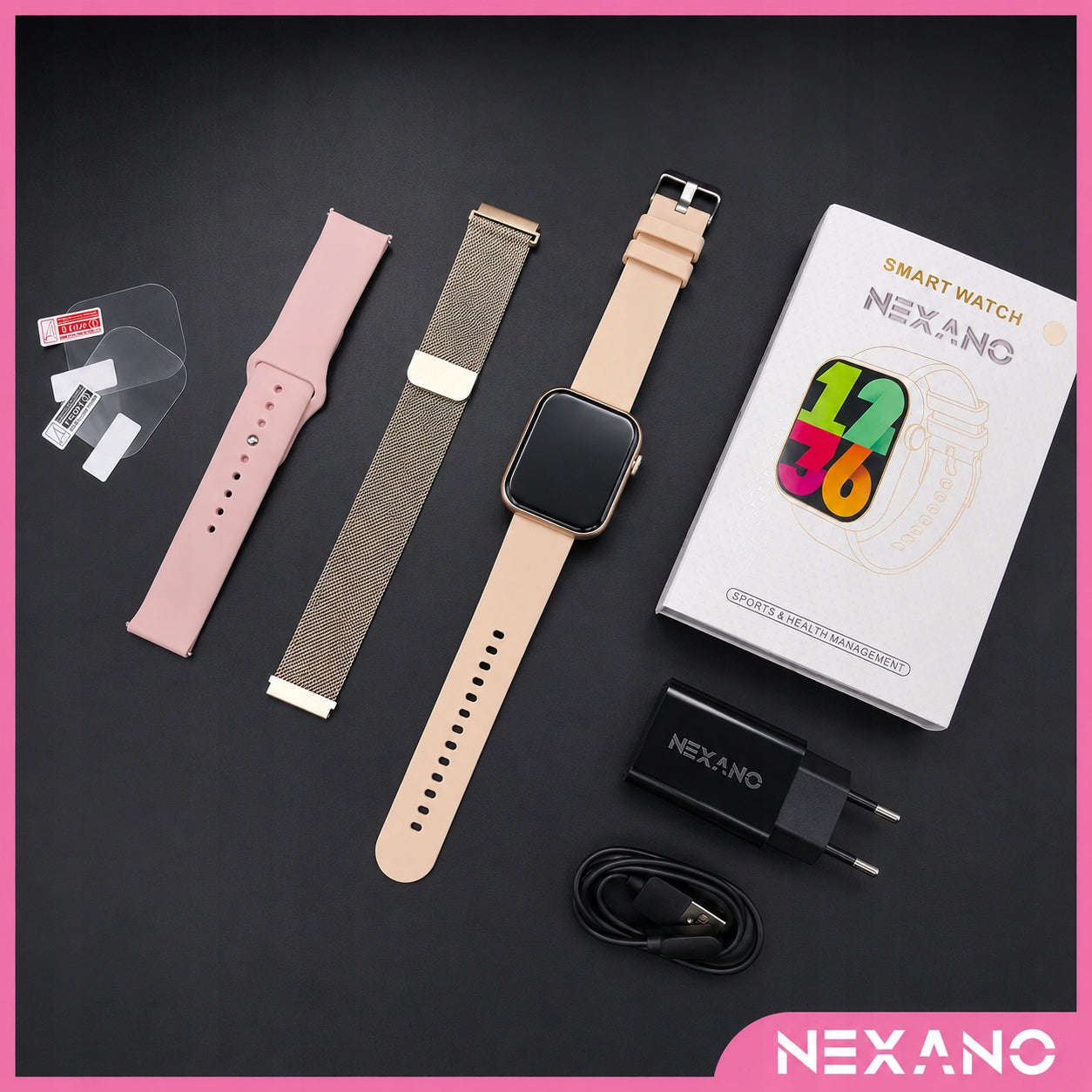SMARTWATCH WOMEN'S WATCH MENU PL TALK SMART WATCH SPORT PULSE 3 STRIPES Packaging status original