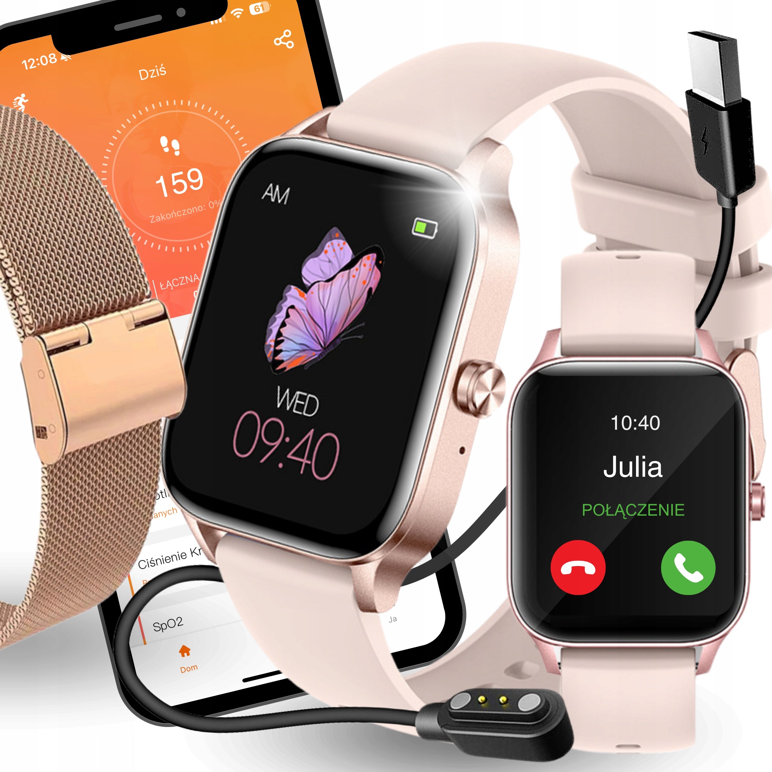 SMARTWATCH WOMEN'S WATCH MENU PL TALK WATERPROOF SPORTS ELEGANT