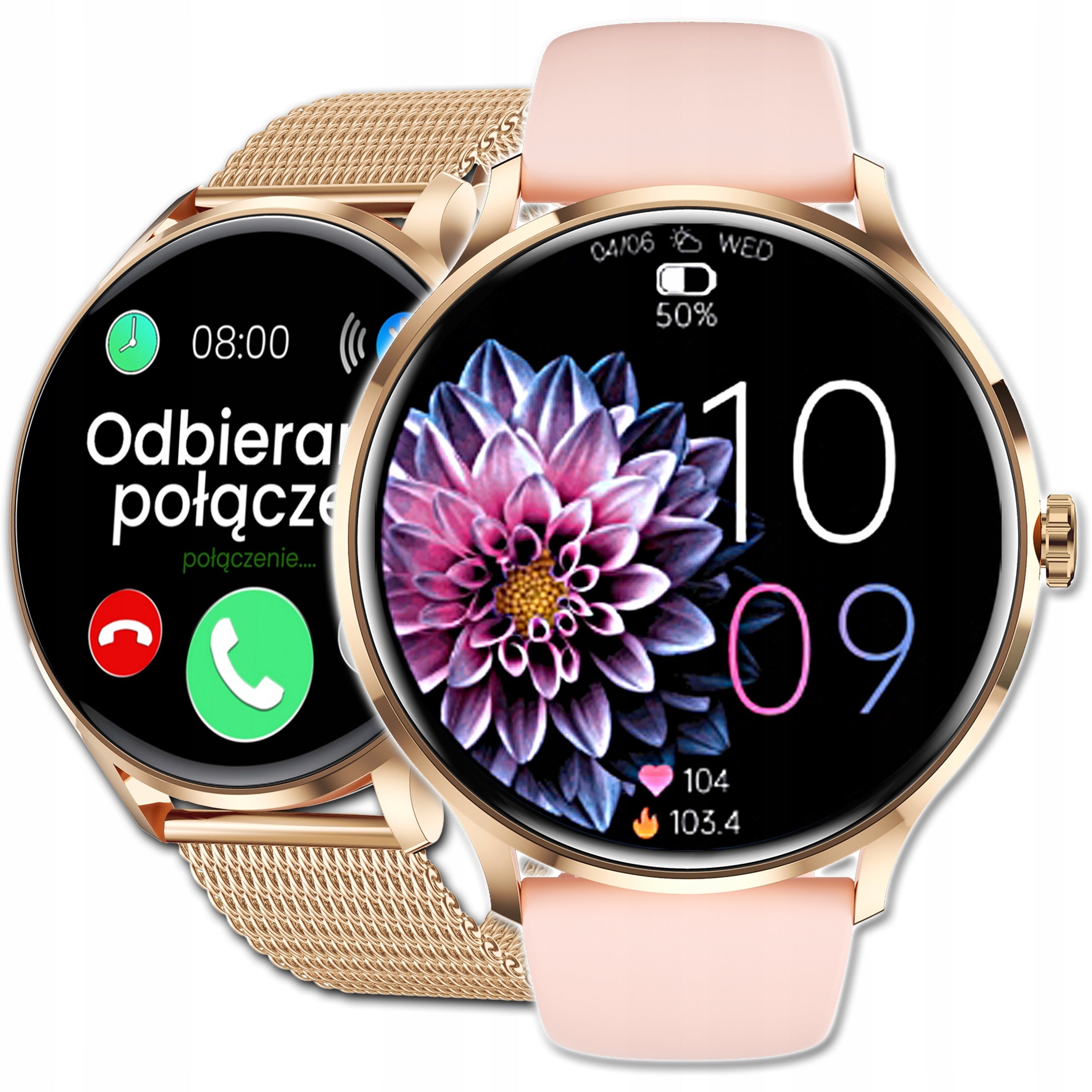 SMARTWATCH WOMEN'S WATCH MENU POLISH SPORT PULSE CONVERSATION SMART WATCH PL