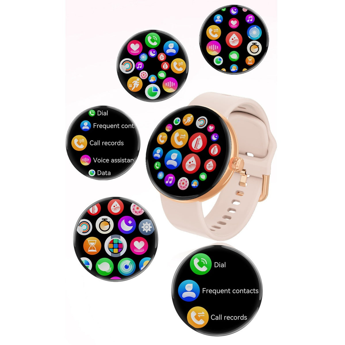 SMARTWATCH WOMEN'S WATCH NTN S3GOLD AMOLED COMPASS TWO STRIPES MENU PL Brand no brand