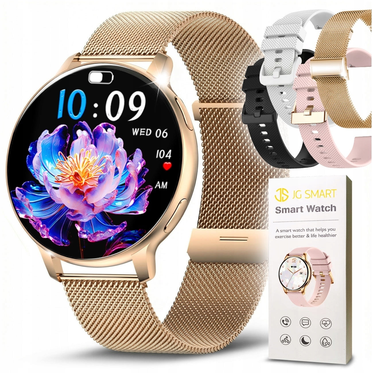 SMARTWATCH WOMEN'S WATCH PL MENU CALL NOTIFICATIONS SMART WATCH 4 STRIPES