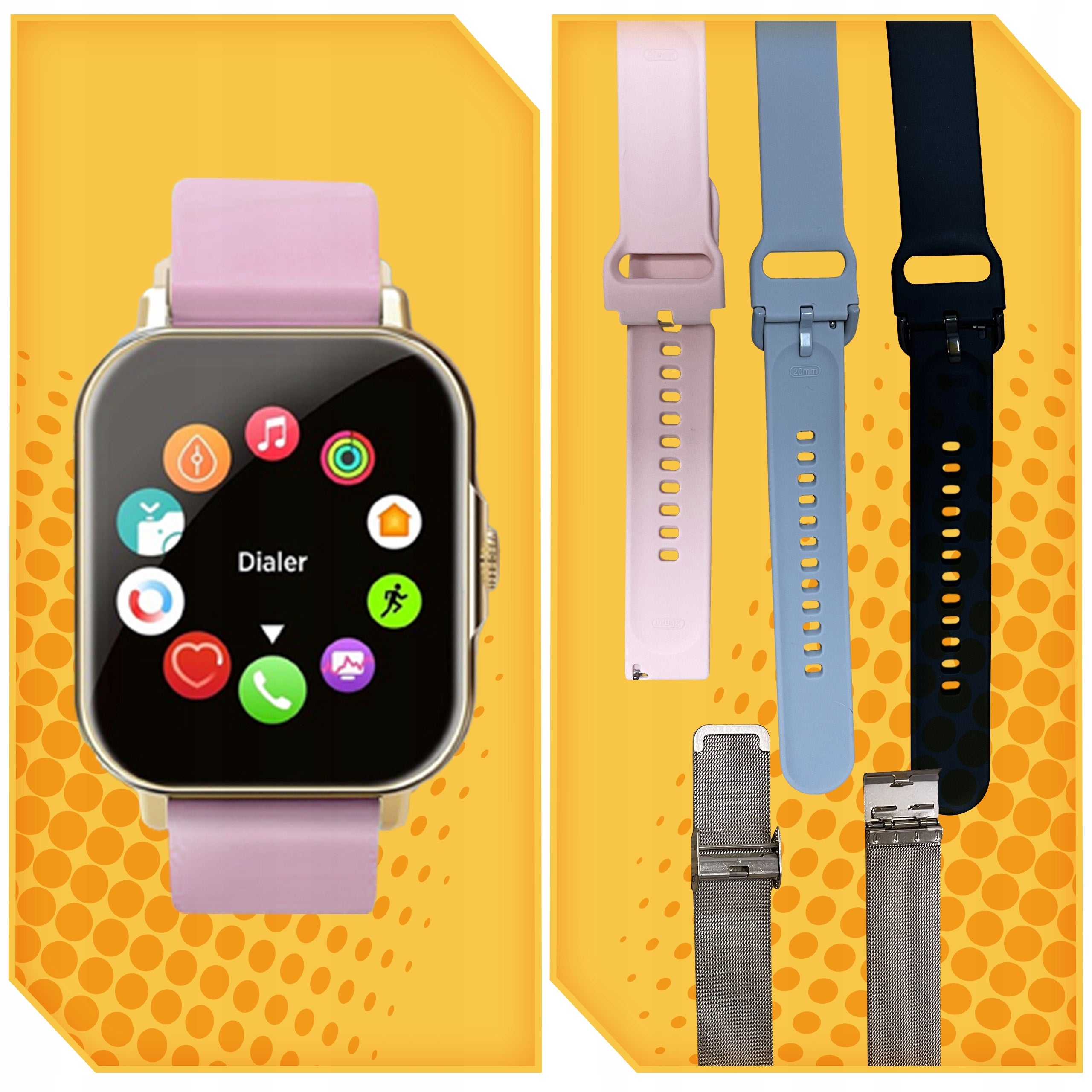 SMARTWATCH WOMEN'S WATCH POLISH MENU CALLS NOTIFICATIONS PULS SPORT Manufacturer code SMARTWATCH ZEGAREK DAMSKI SPORT 3 PASKI