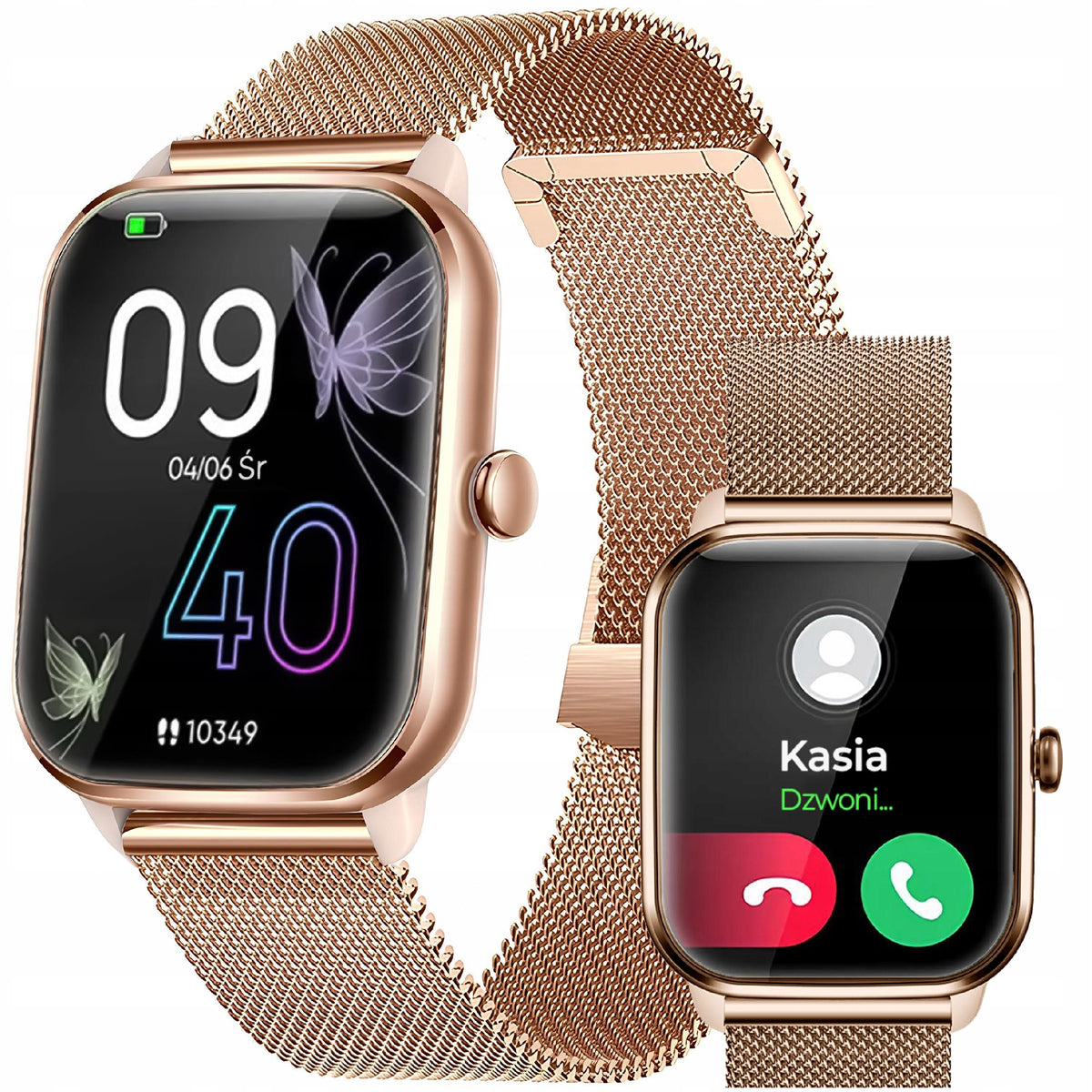 SMARTWATCH WOMEN'S WATCH POLISH MENU CONNECTIONS 2 STRIPES SPORT HEALTH