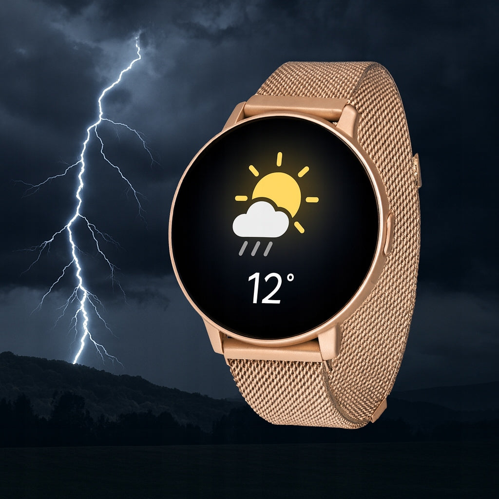 SMARTWATCH WOMEN'S WATCH POLISH MENU TALK FUNCTION GOLDEN SPORT ROUND Manufacturer code EMAFON47276