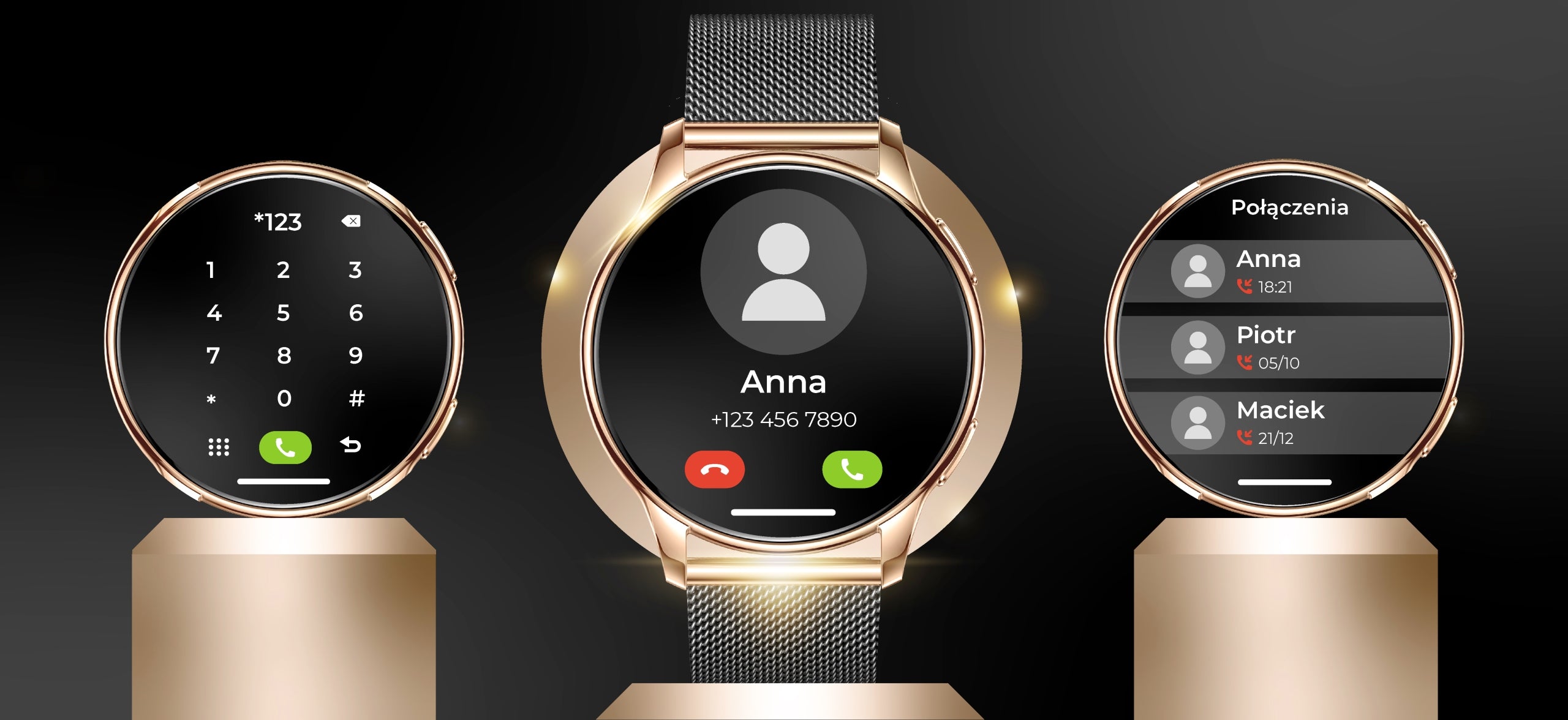 SMARTWATCH WOMEN'S WATCH POLISH MENU TALK NOTIFICATION SPORT GOLD EAN (GTIN) 5905563471272