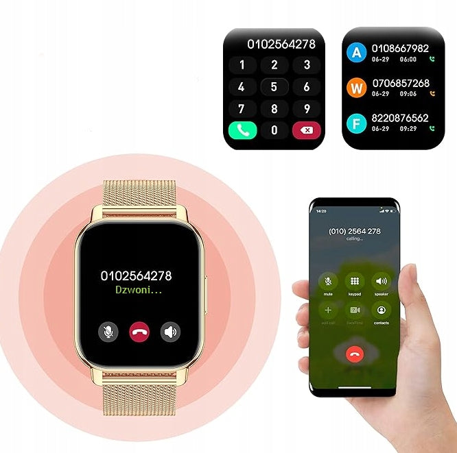 SMARTWATCH WOMEN'S WATCH POLISH MENU TALK NOTIFICATIONS PULSE OPPORTUNITY Packaging status original