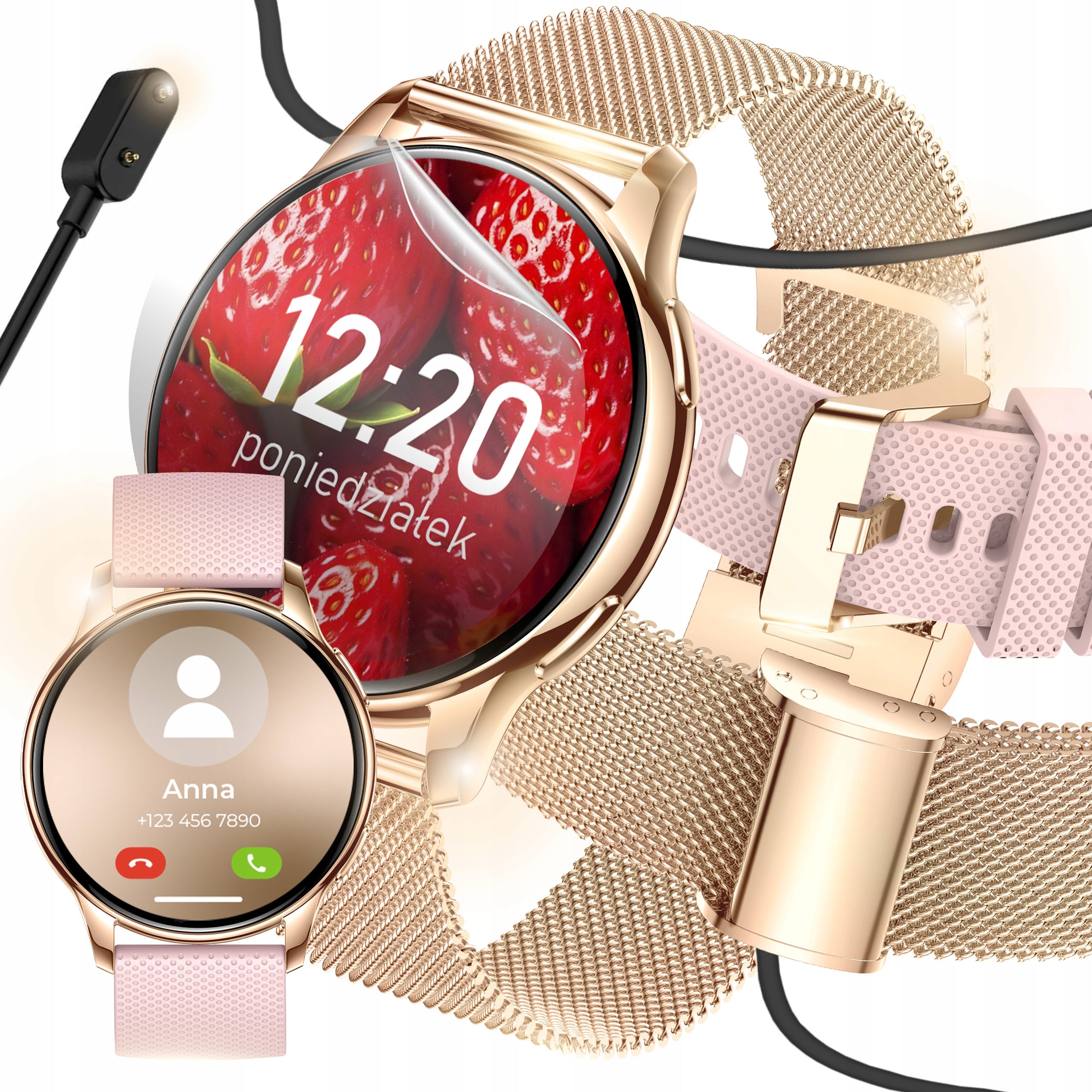 SMARTWATCH WOMEN'S WATCH POLISH MENU TALK NOTIFICATIONS SPORT ZLOTY EAN (GTIN) 5905563471180
