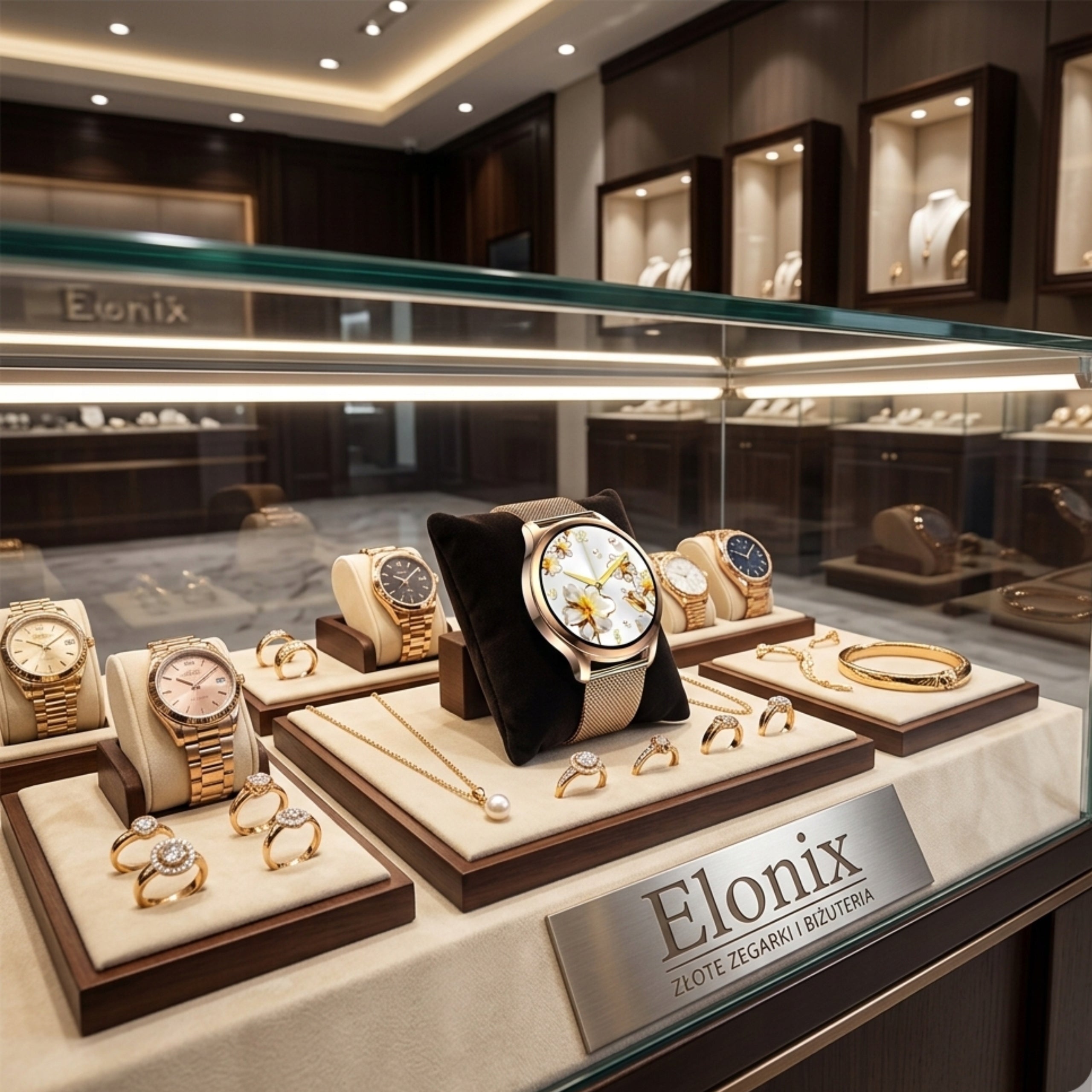 SMARTWATCH WOMEN'S WATCH POLISH MENU TALK SMART WATCH GOLD Manufacturer code Elonix lw105