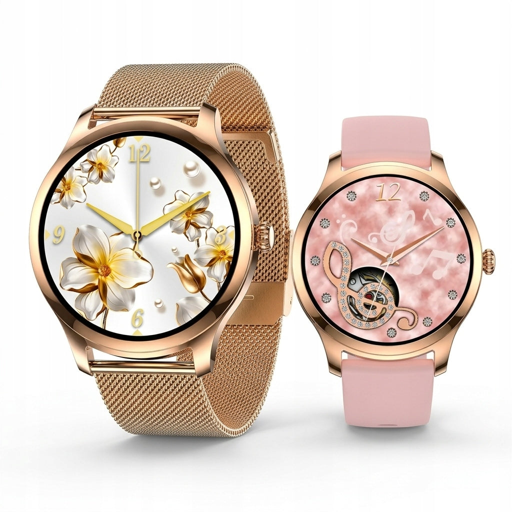 SMARTWATCH WOMEN'S WATCH POLISH MENU TALK SMART WATCH GOLD